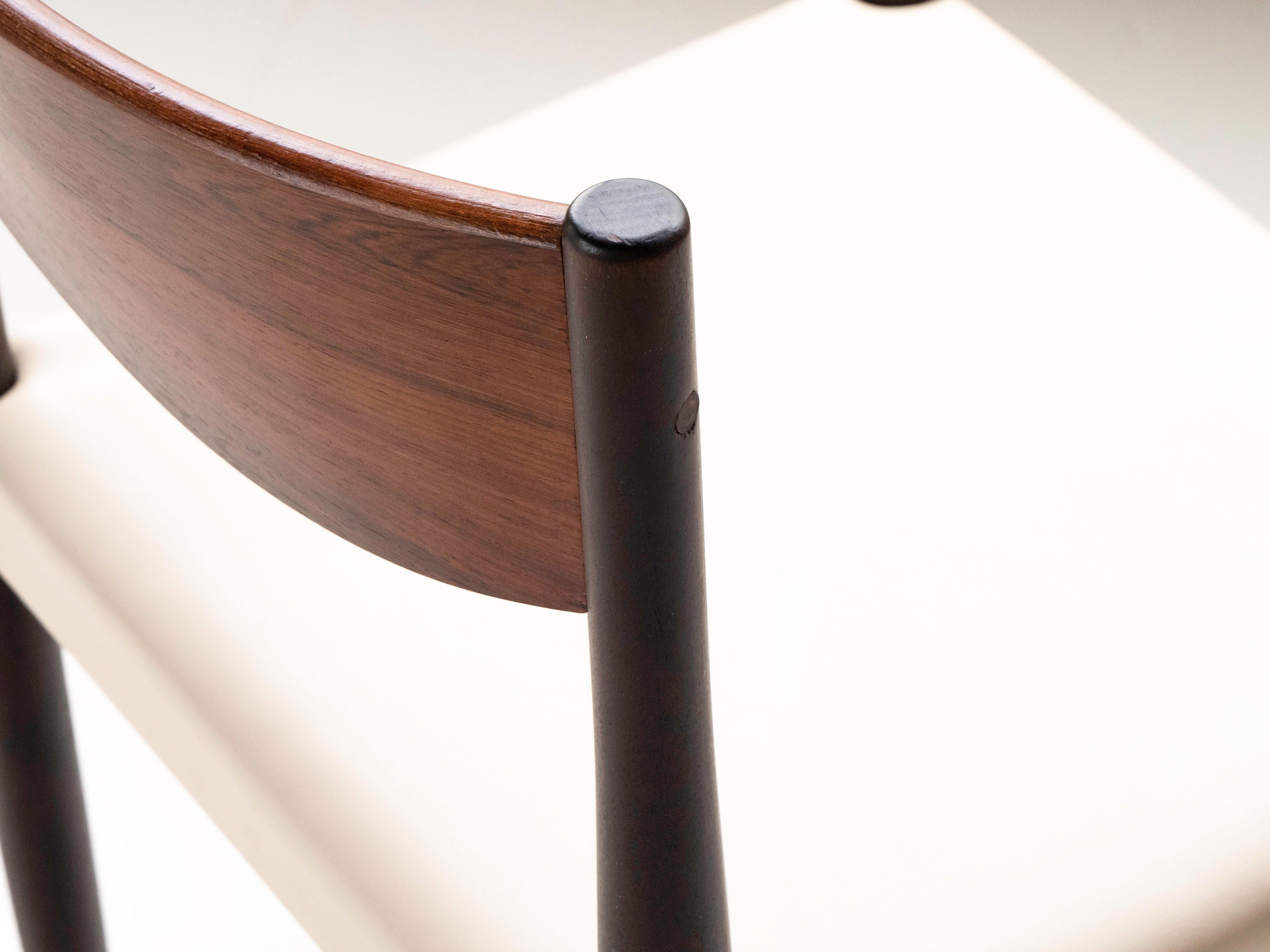 Poul Volther Set of 6 Rosewood & Leather Dining Chairs for Frem Røjle, Denmark 3