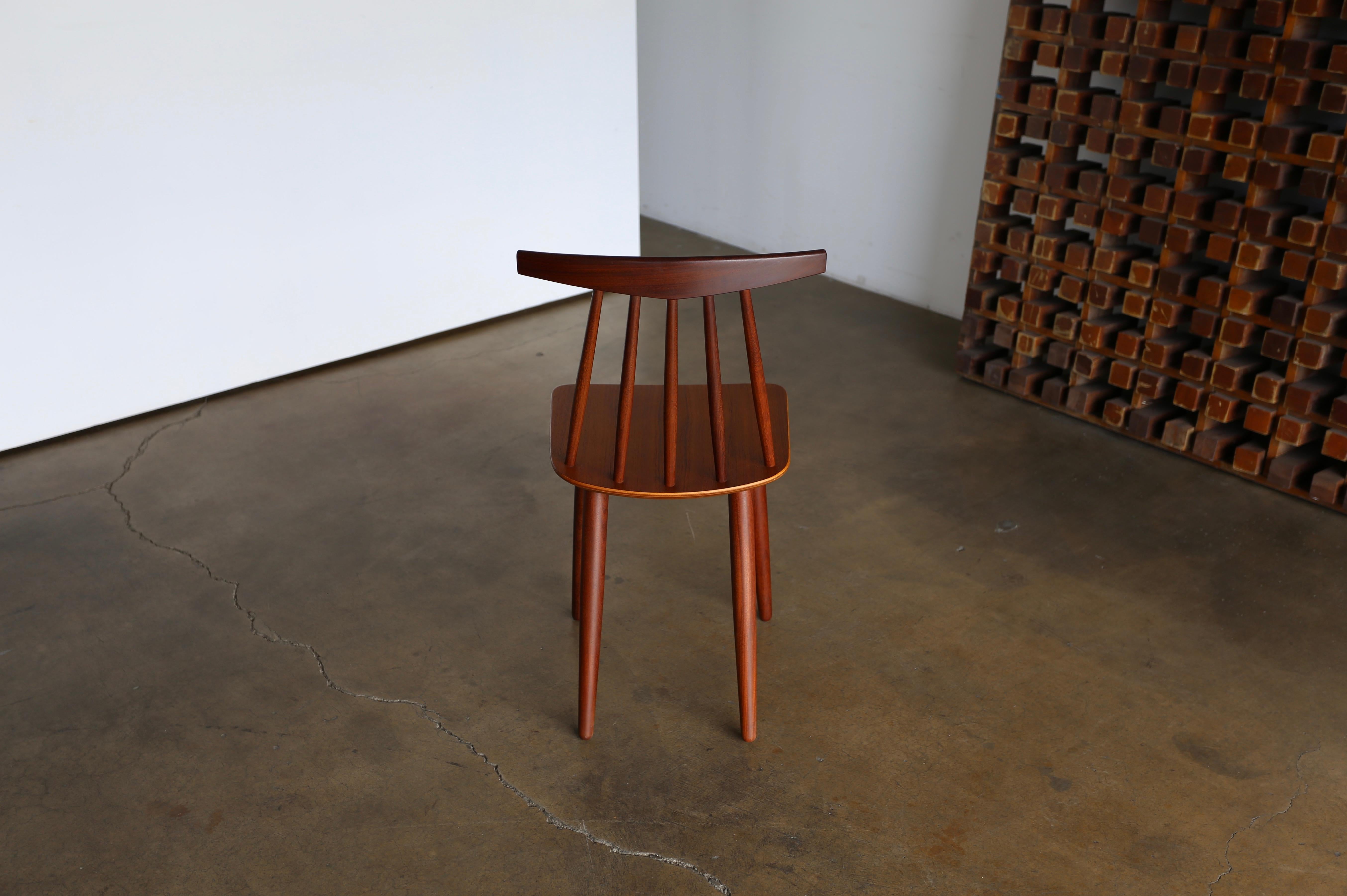 Poul Volther Spindle Back Chair for Frem Rojle, circa 1960 4