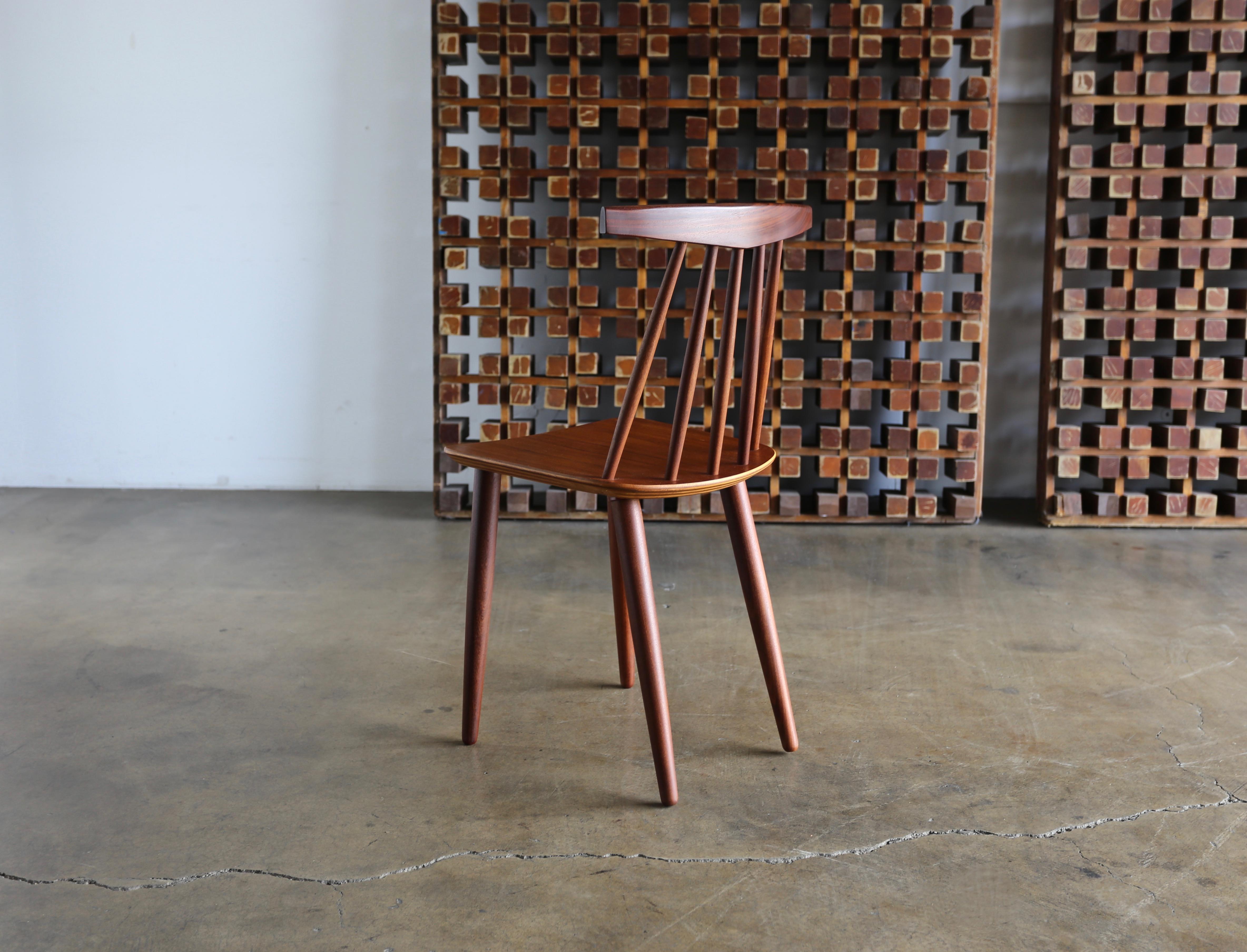 Mid-Century Modern Poul Volther Spindle Back Chair for Frem Rojle, circa 1960