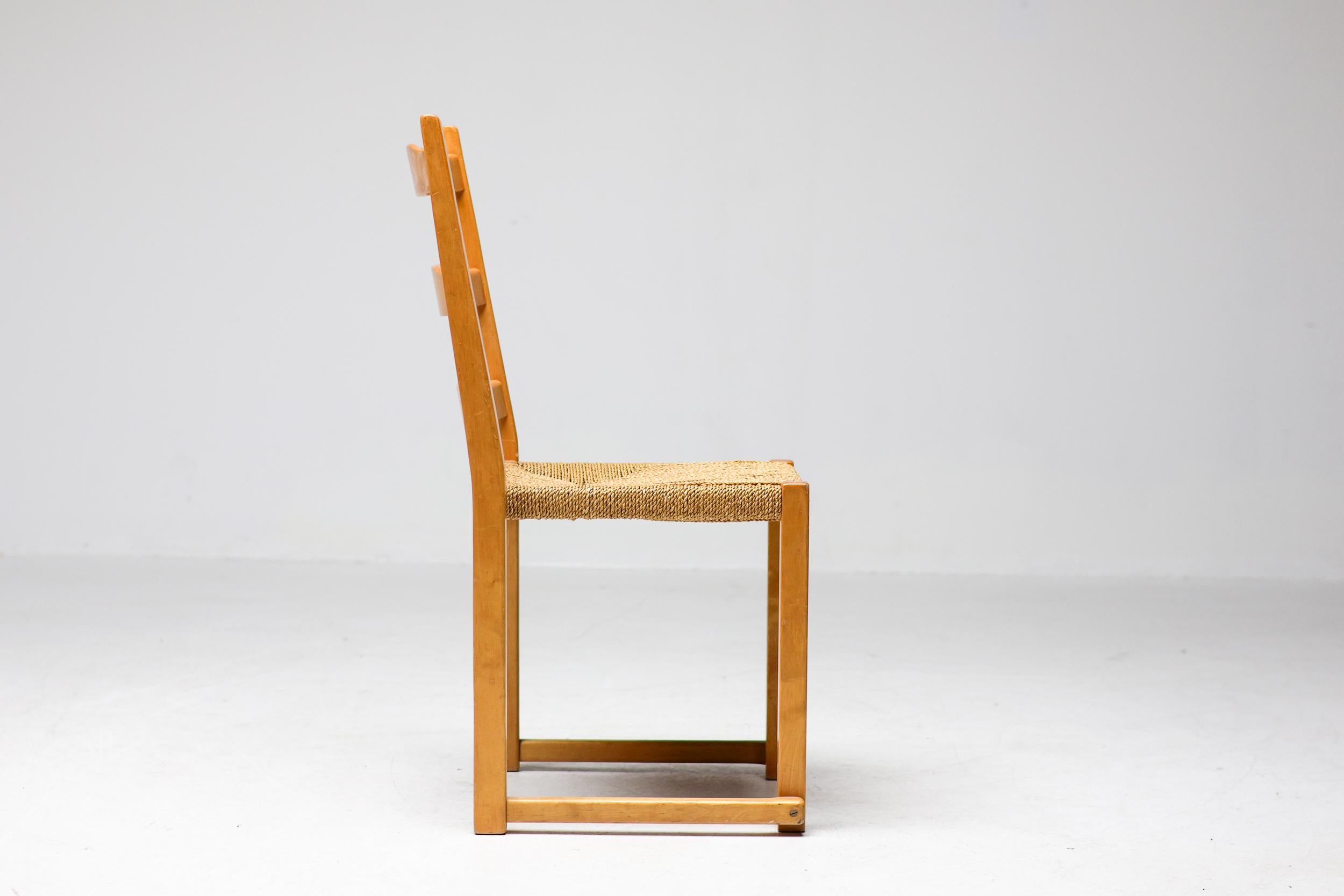 Poul Volther Stacking Chairs Gemla Sweden in Ash Scandinavian Mid Century Modern For Sale 4