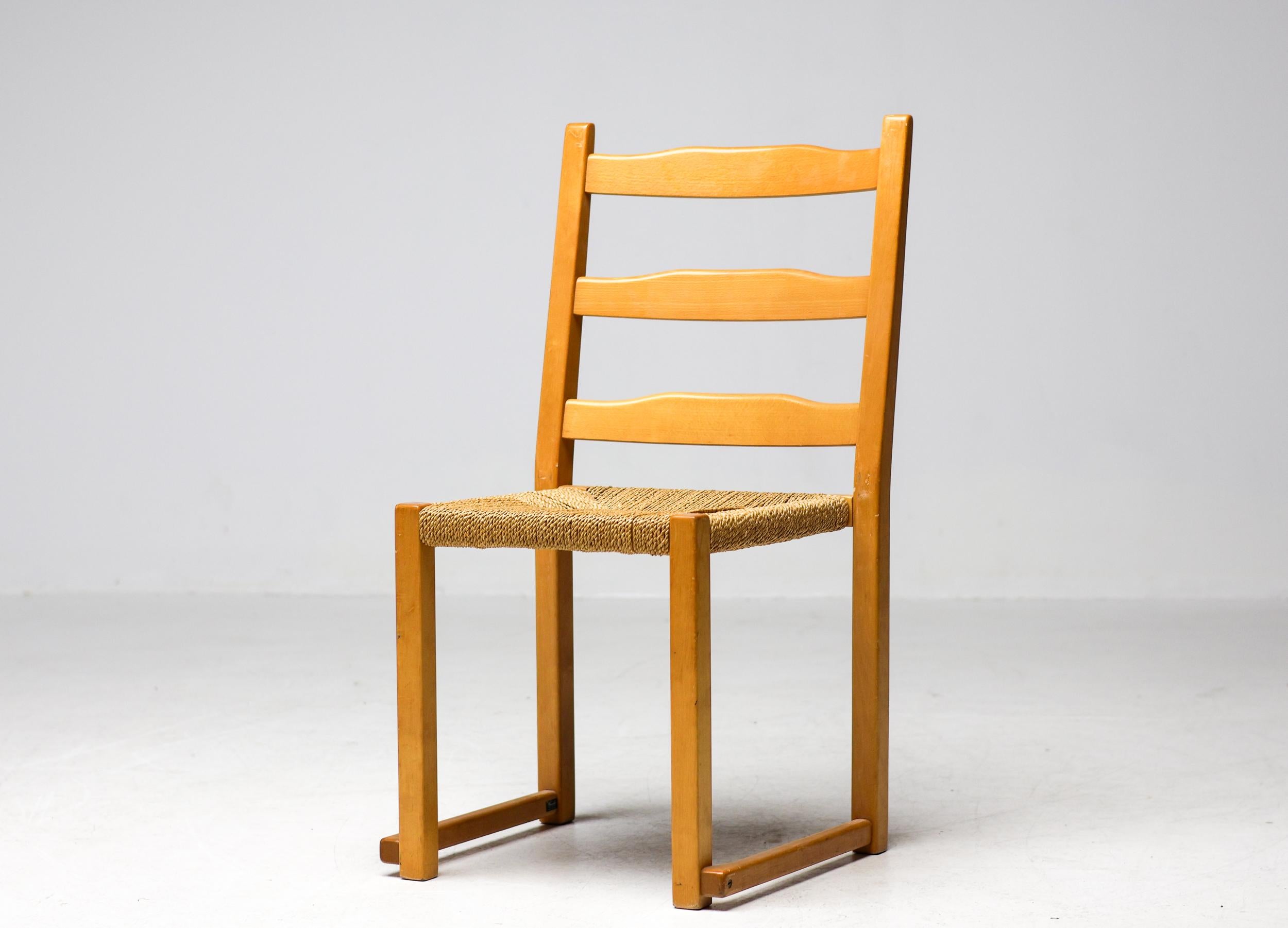 Scandinavian Modern Poul Volther Stacking Chairs Gemla Sweden in Ash Scandinavian Mid Century Modern For Sale