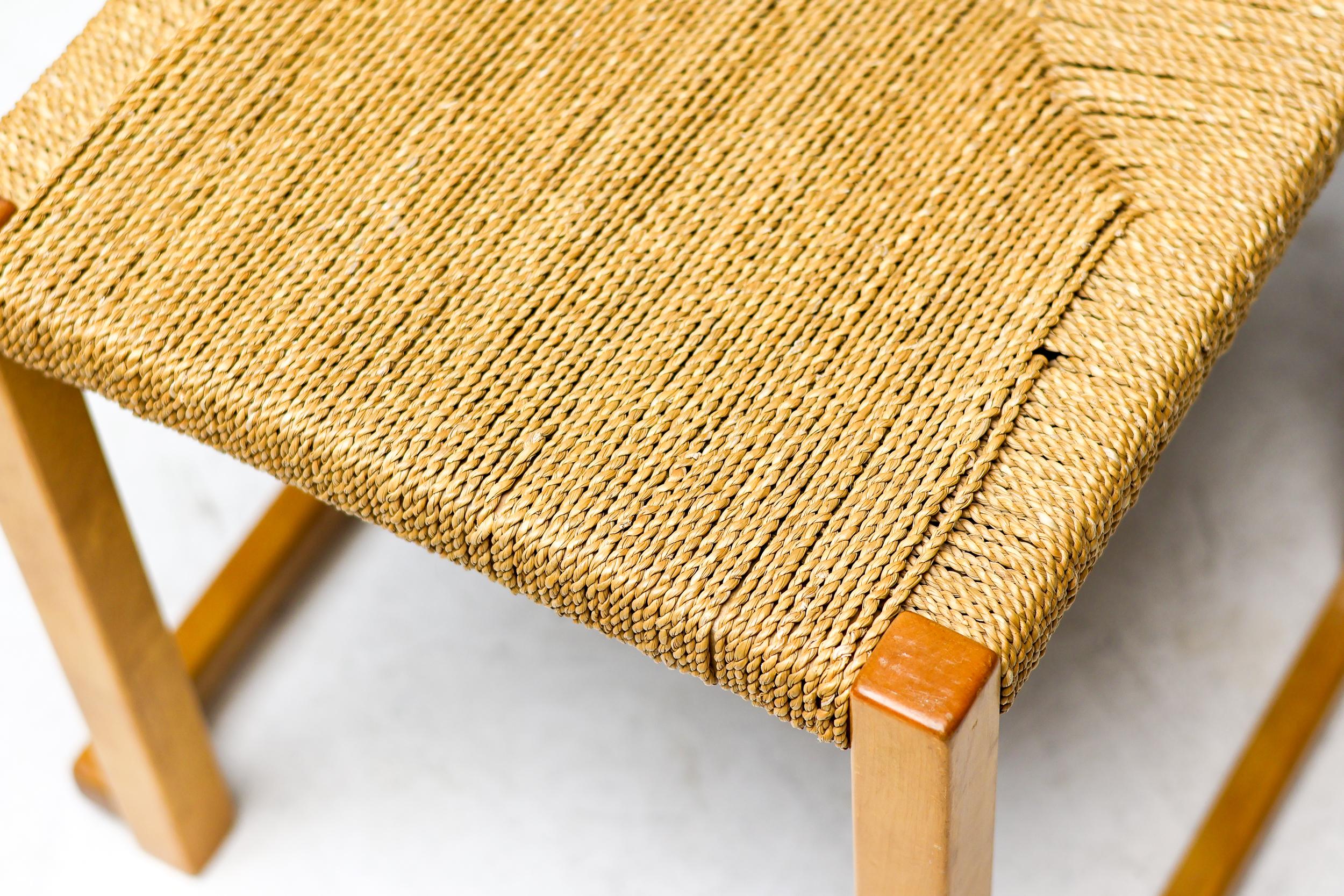 Swedish Poul Volther Stacking Chairs Gemla Sweden in Ash Scandinavian Mid Century Modern For Sale
