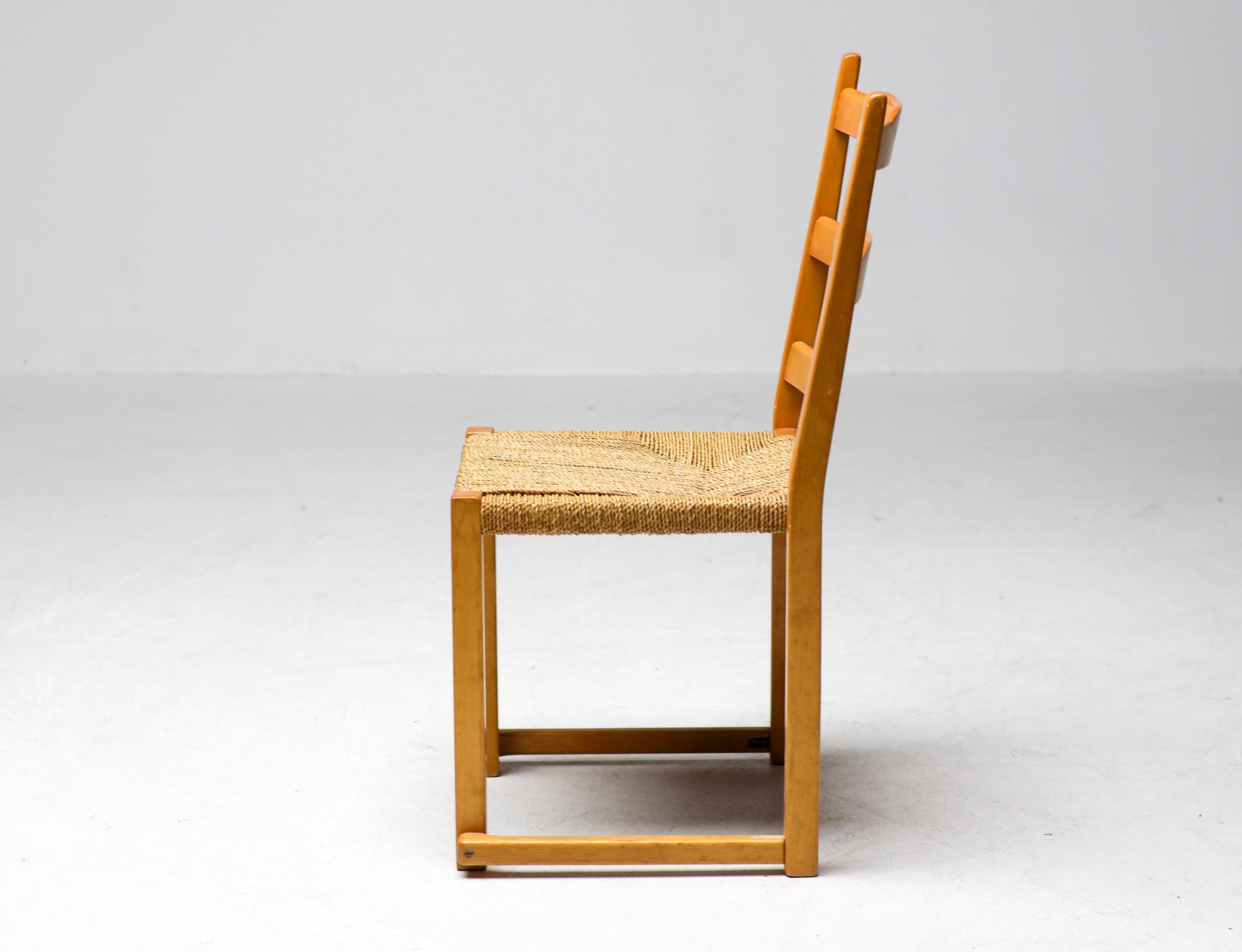 Mid-20th Century Poul Volther Stacking Chairs Gemla Sweden in Ash Scandinavian Mid Century Modern For Sale