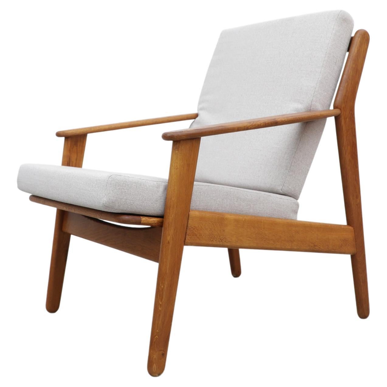Poul Volther Teak Lounge Chair with Grey Cushions For Sale