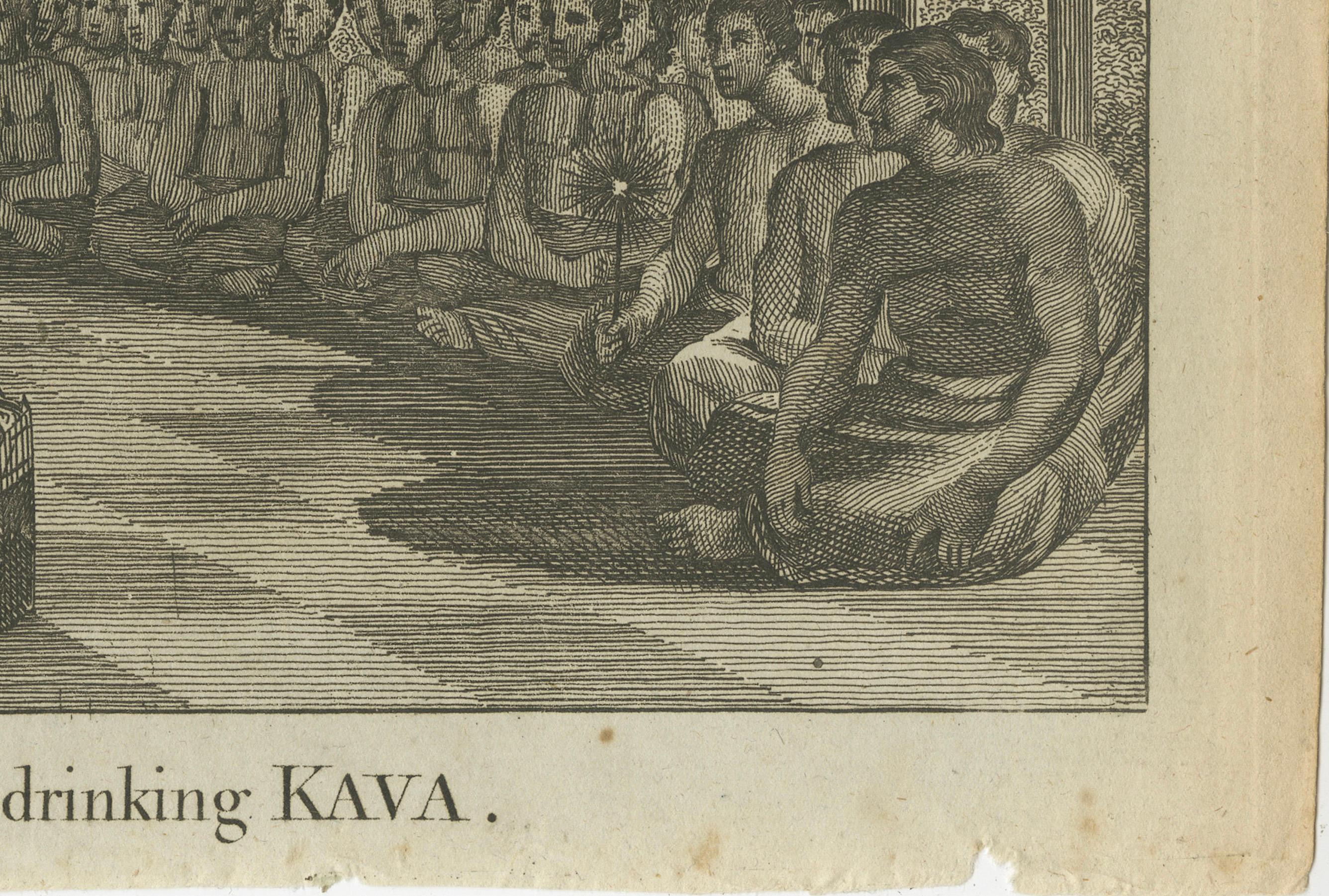 Gravé Poulaho, roi de Tonga, participe à une cérémonie Kava dans les îles amicales en vente