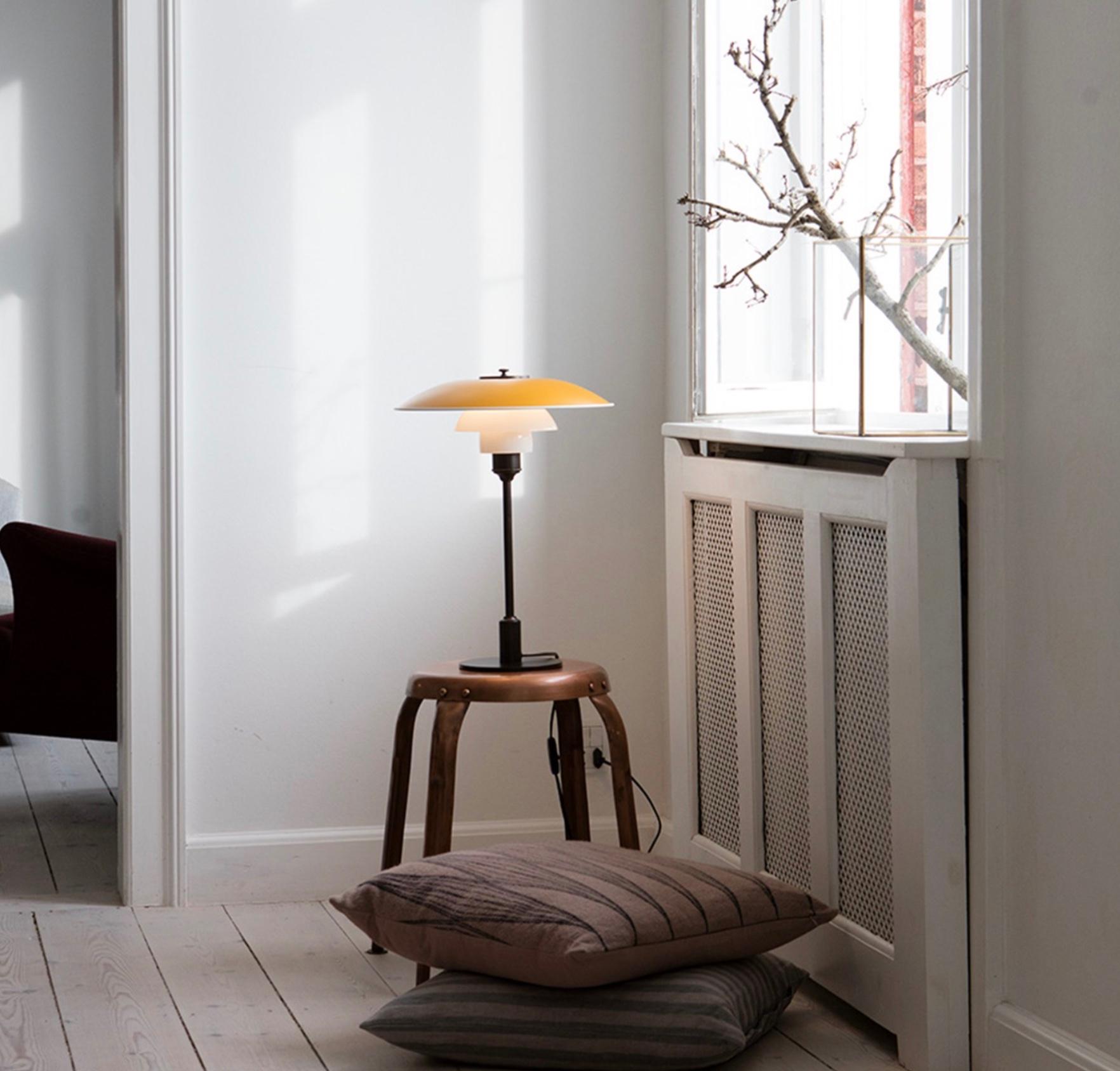 Pouls Henningsen PH 3½-2½ Table Lamp. Denmark, designed 1928, new, current production. 

PH 3 ½-2 ½ Table was designed in 1928 and is one of many development projects undertaken by PH in connection with the development of his world-famous