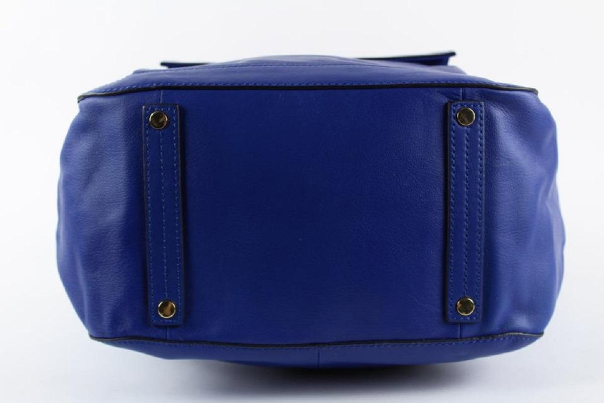 Pour La Victoire Blue Leather Hobo Bag 3PV1218 For Sale 2