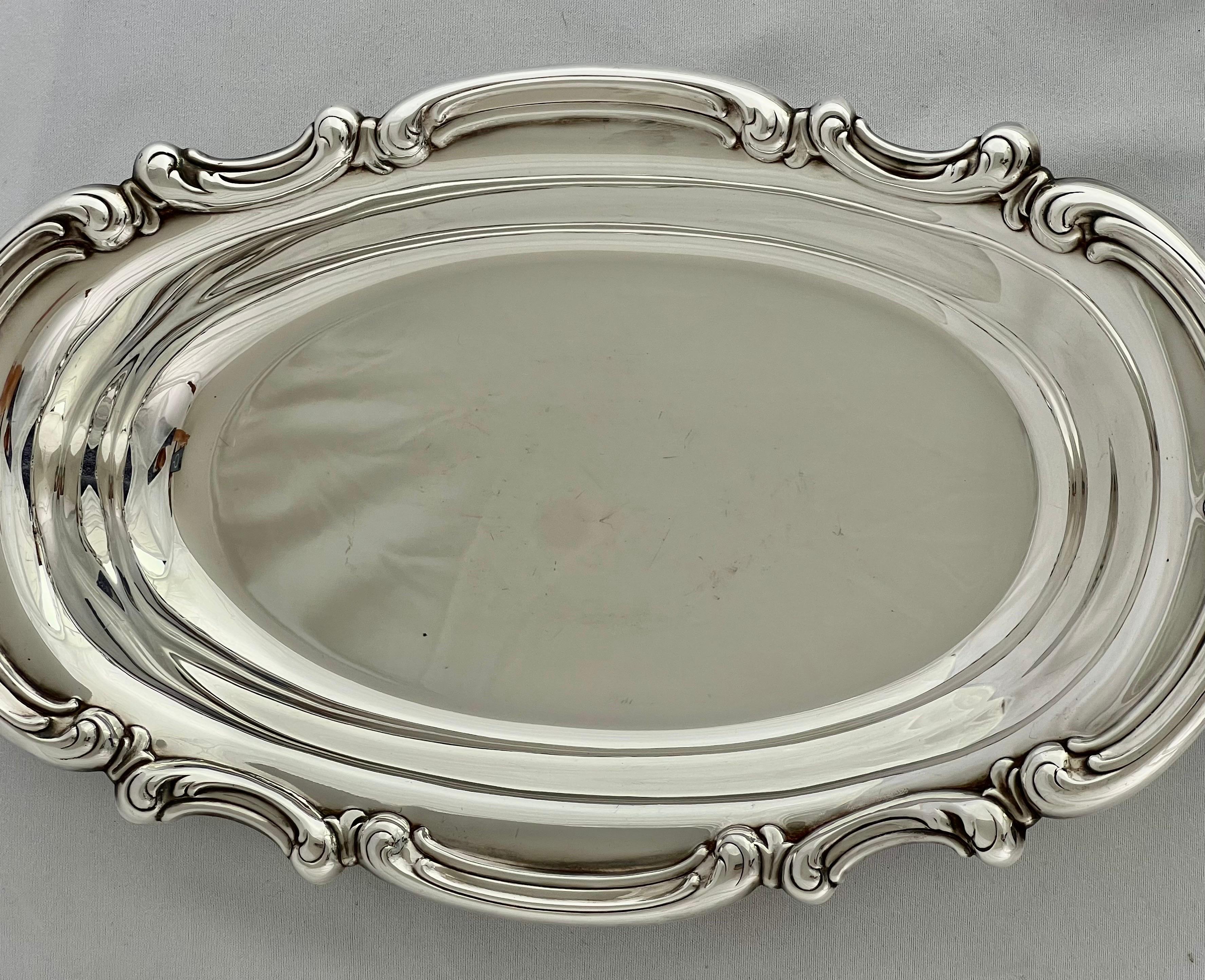Plato de plata Pour Le Bain-American Gorham Moderno de mediados de siglo en venta