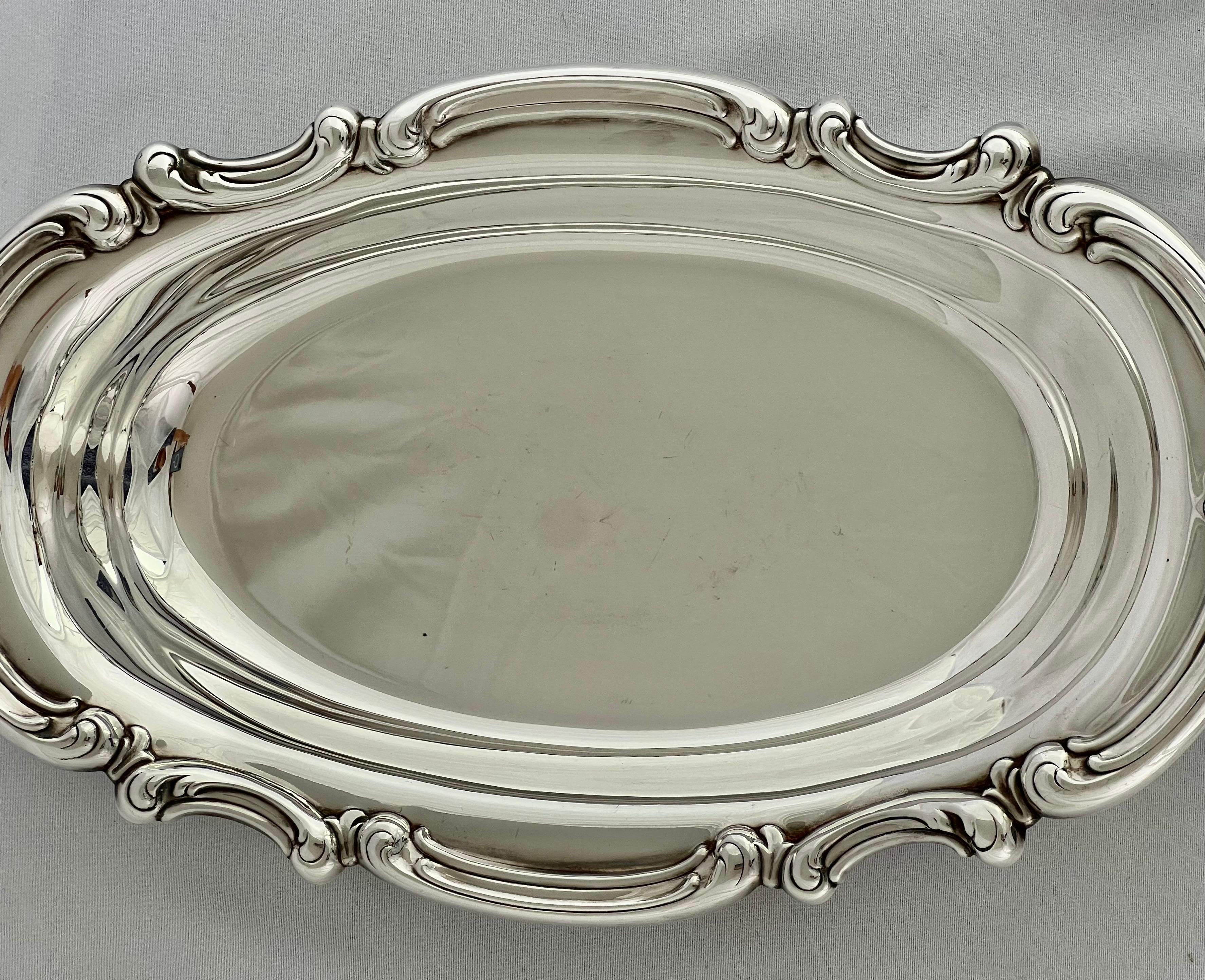 Mid-Century Modern Pour Le Bain-American Gorham Silver Dish For Sale