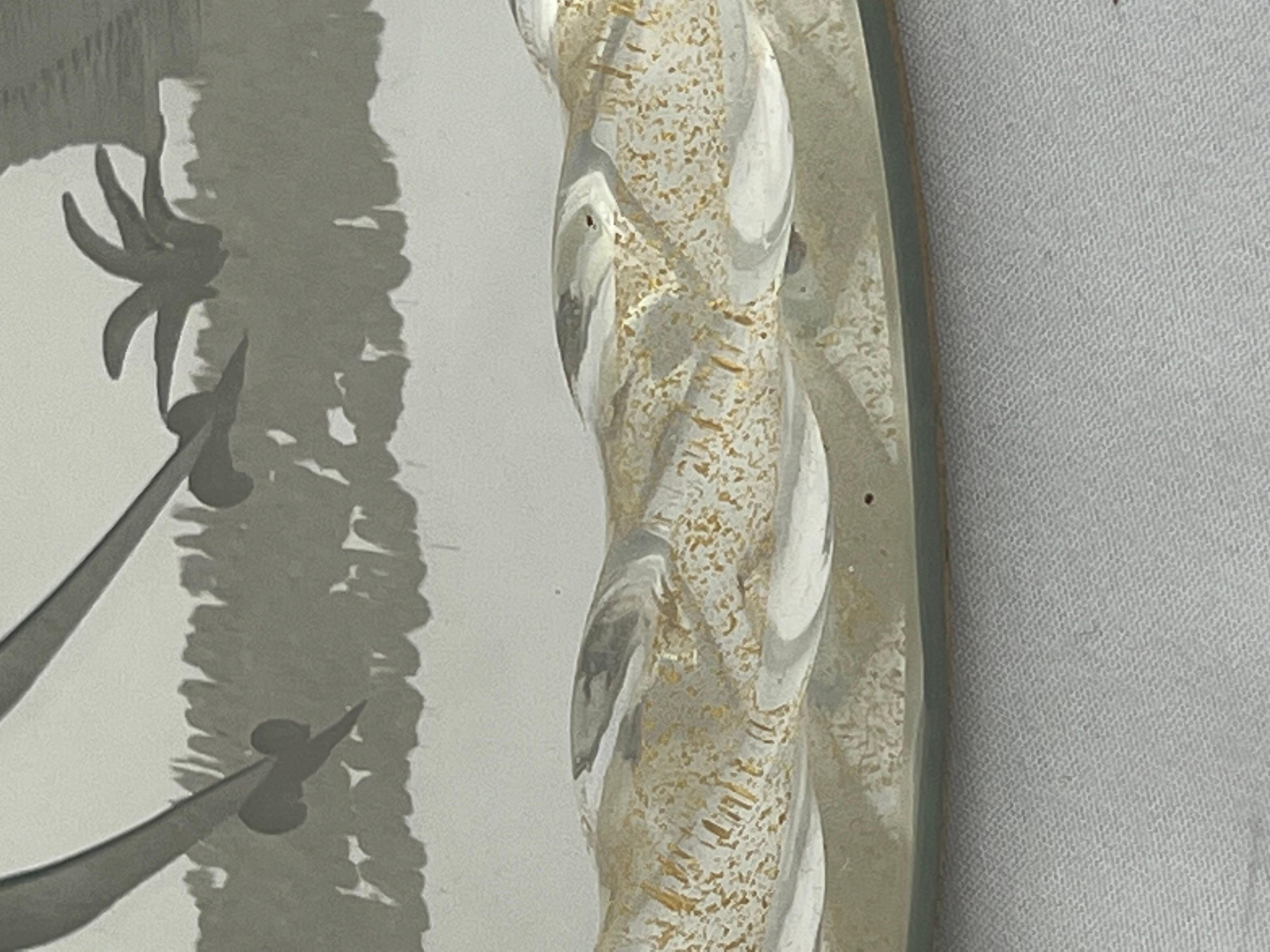 Pour Le Bain-Murano Bandeja veneciana con espejo grabado Vidrio en venta