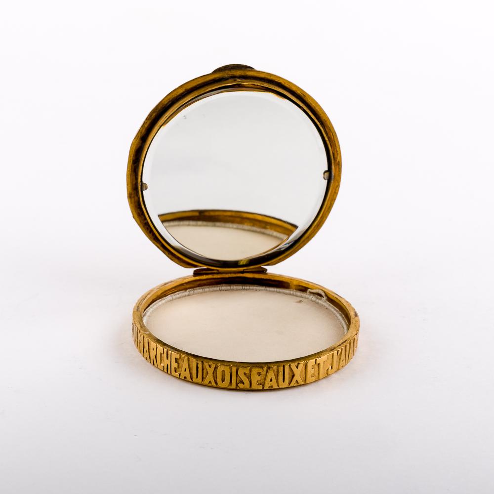 Pour toi mon amour by Line Vautrin, Gilded Bronze Compact, France In Good Condition In Brussels, BE