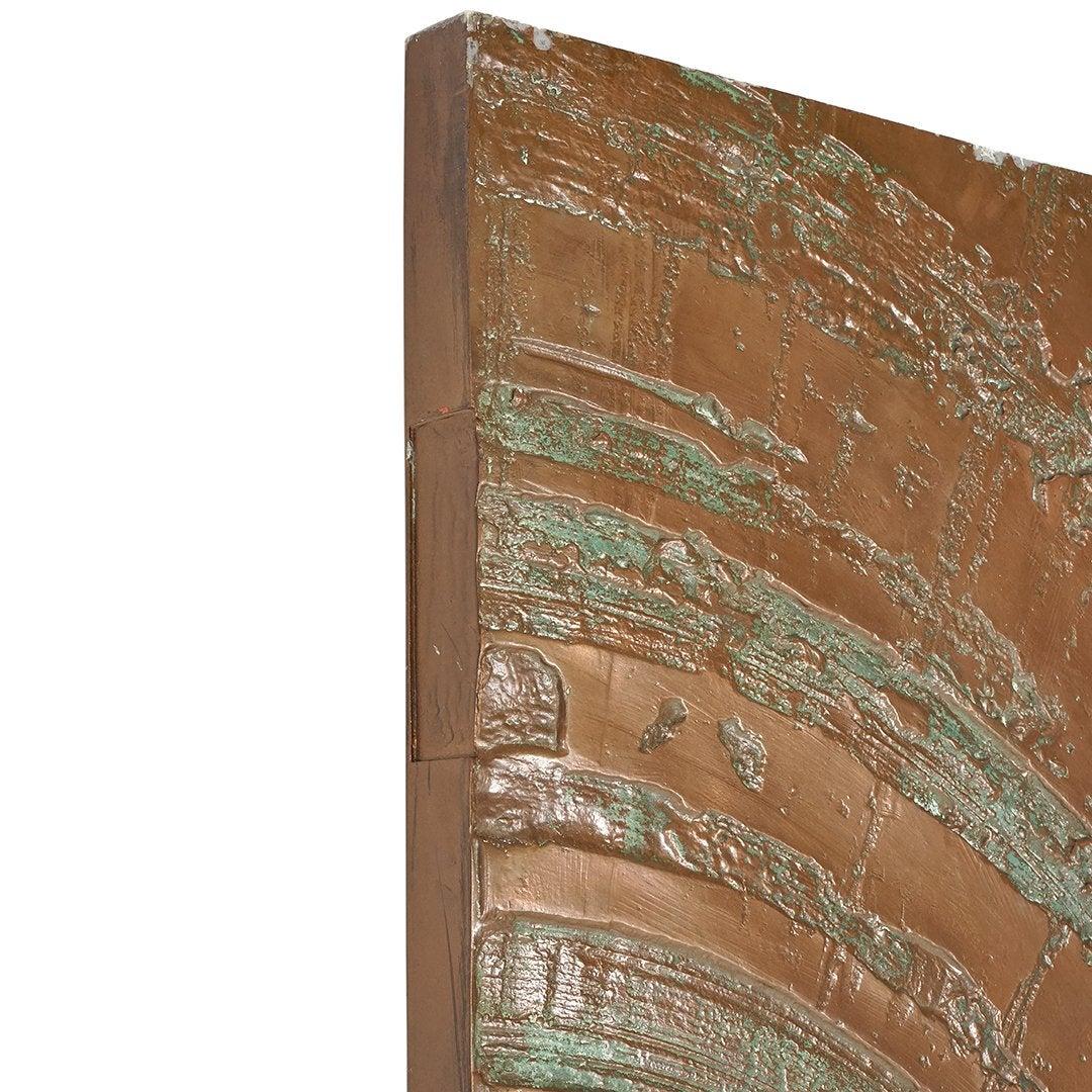 Mid-Century Modern Poured Bronze 'Sunburst' Door by Sherill Broudy for Forms and Surfaces