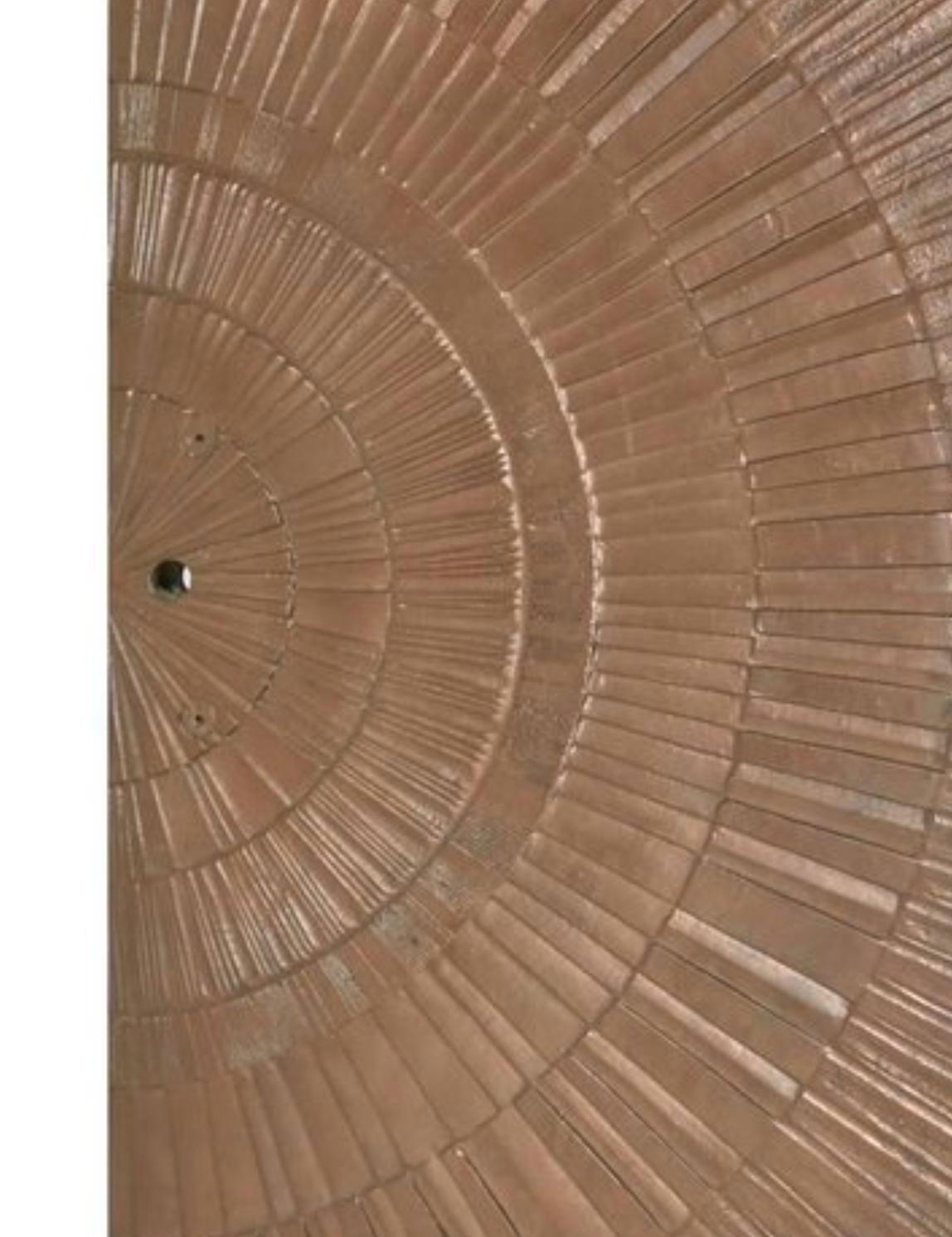 Mid-Century Modern Poured Bronze Sunburst Door by Sherrill Broudy for Forms and Surfaces, 1960s