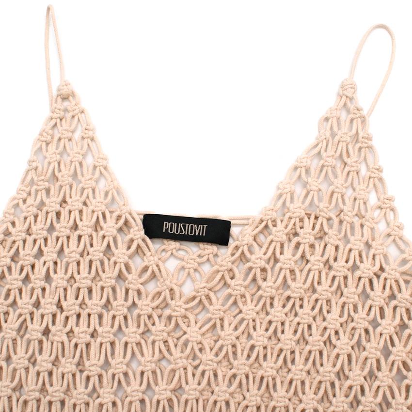 Beige Poustovit Sand Crochet Dress - Size S