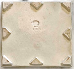 "Pouter Pigeon", Rare 1924 Art Deco Trivet in Pink w/ Original Rookwood Box