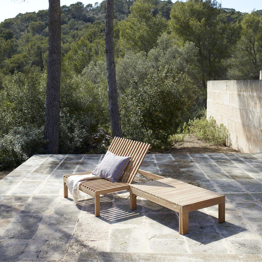 Mid-Century Modern Povl B. Eskildsen Outdoor 'Riviera' Lounge Chair in Teak for Skagerak For Sale