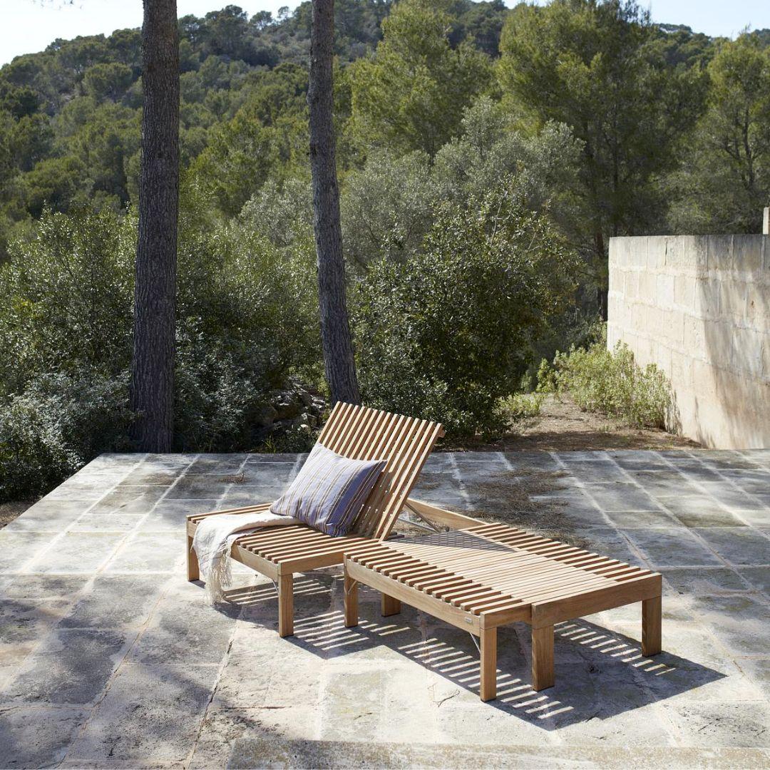 Danish Povl B. Eskildsen Outdoor 'Riviera' Lounge Chair in Teak for Skagerak For Sale