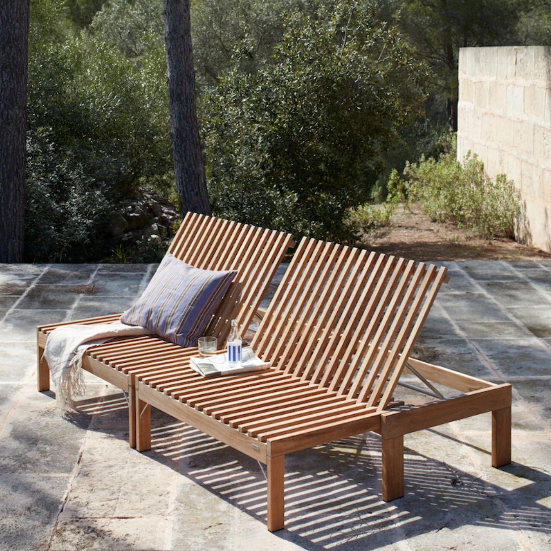 Wood Povl B. Eskildsen Outdoor 'Riviera' Lounge Chair in Teak for Skagerak For Sale