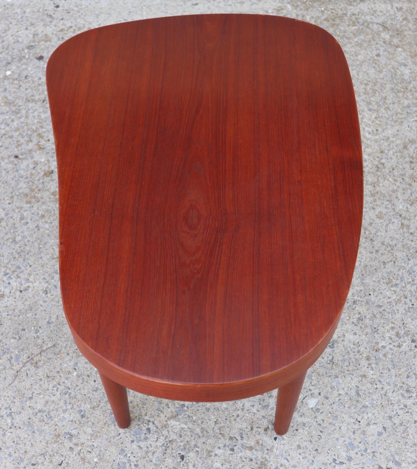 Povl Dinesen Danish Biomorphic Side Table in Teak 5