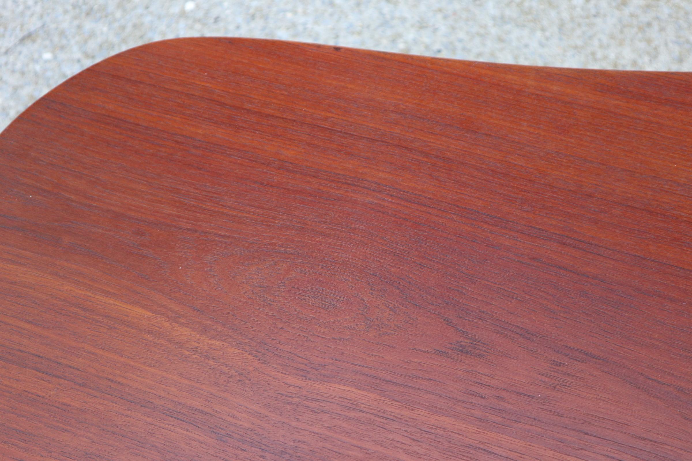 Povl Dinesen Danish Biomorphic Side Table in Teak 1