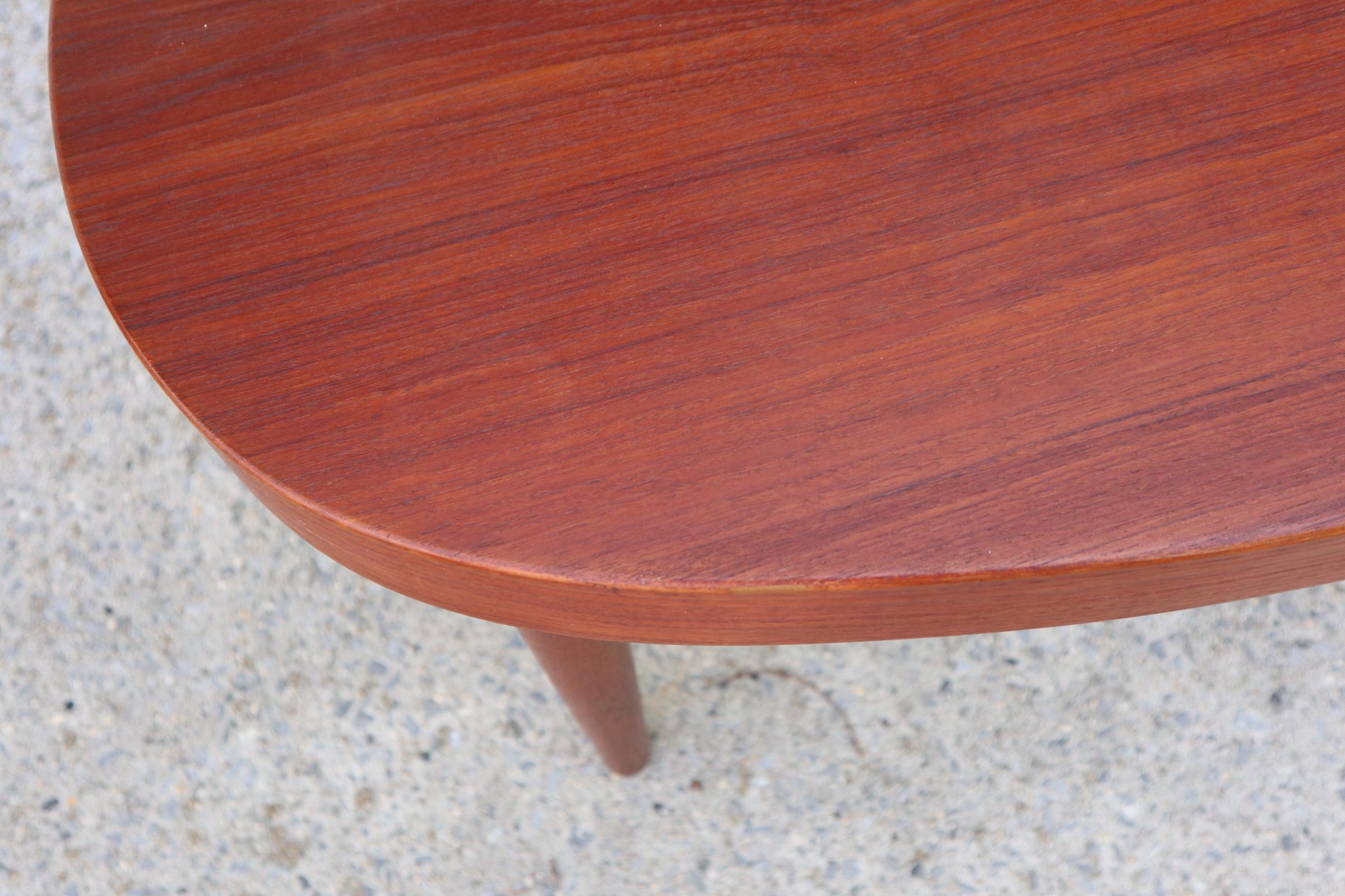 Povl Dinesen Danish Biomorphic Side Table in Teak 2