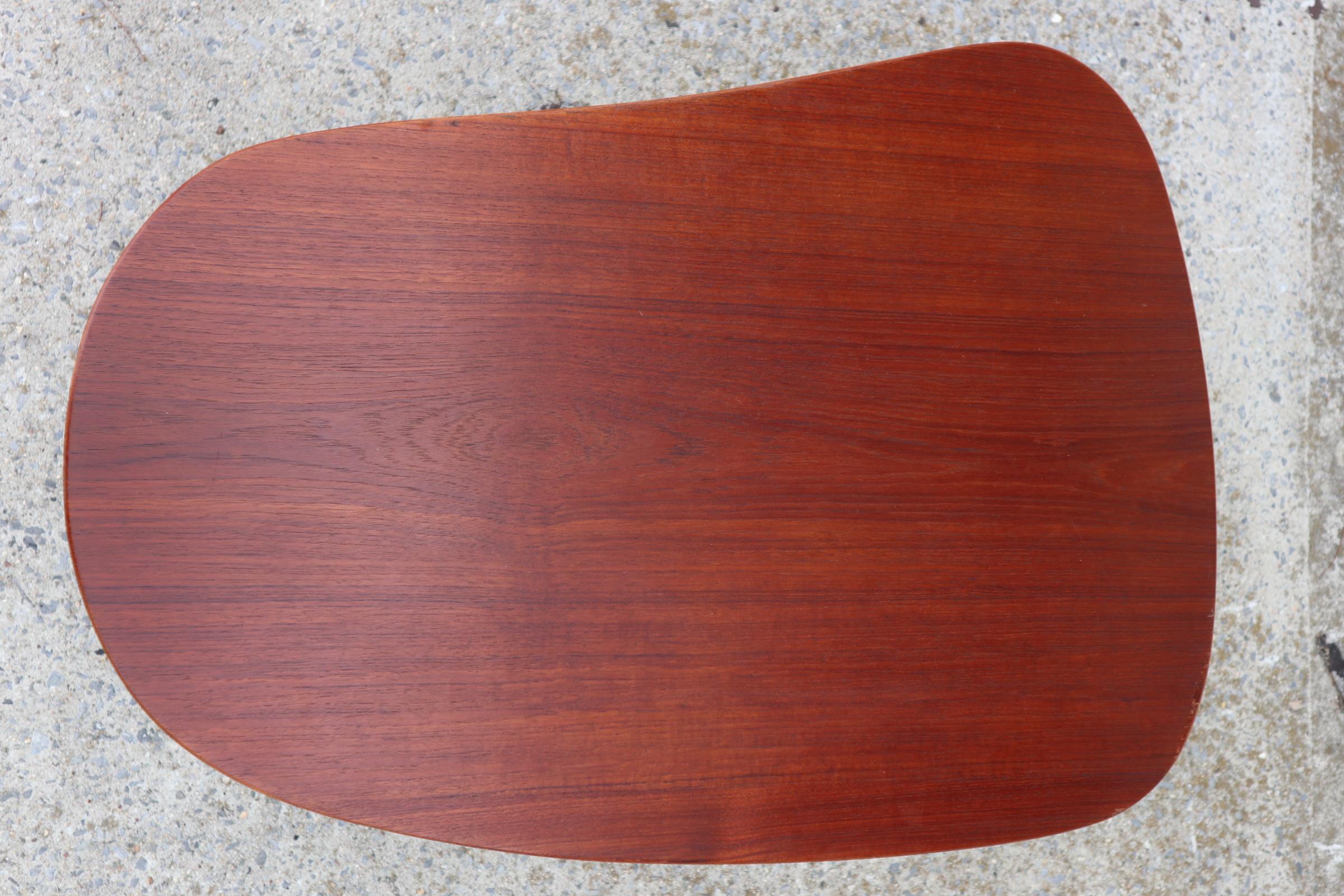 Povl Dinesen Danish Biomorphic Side Table in Teak 3