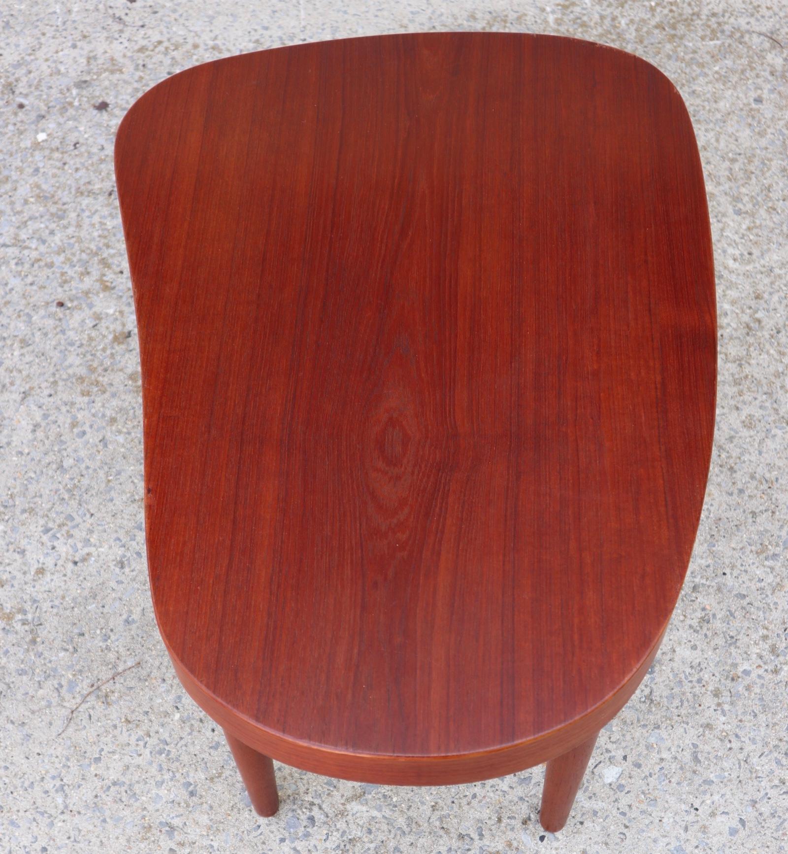Povl Dinesen Danish Biomorphic Side Table in Teak 4