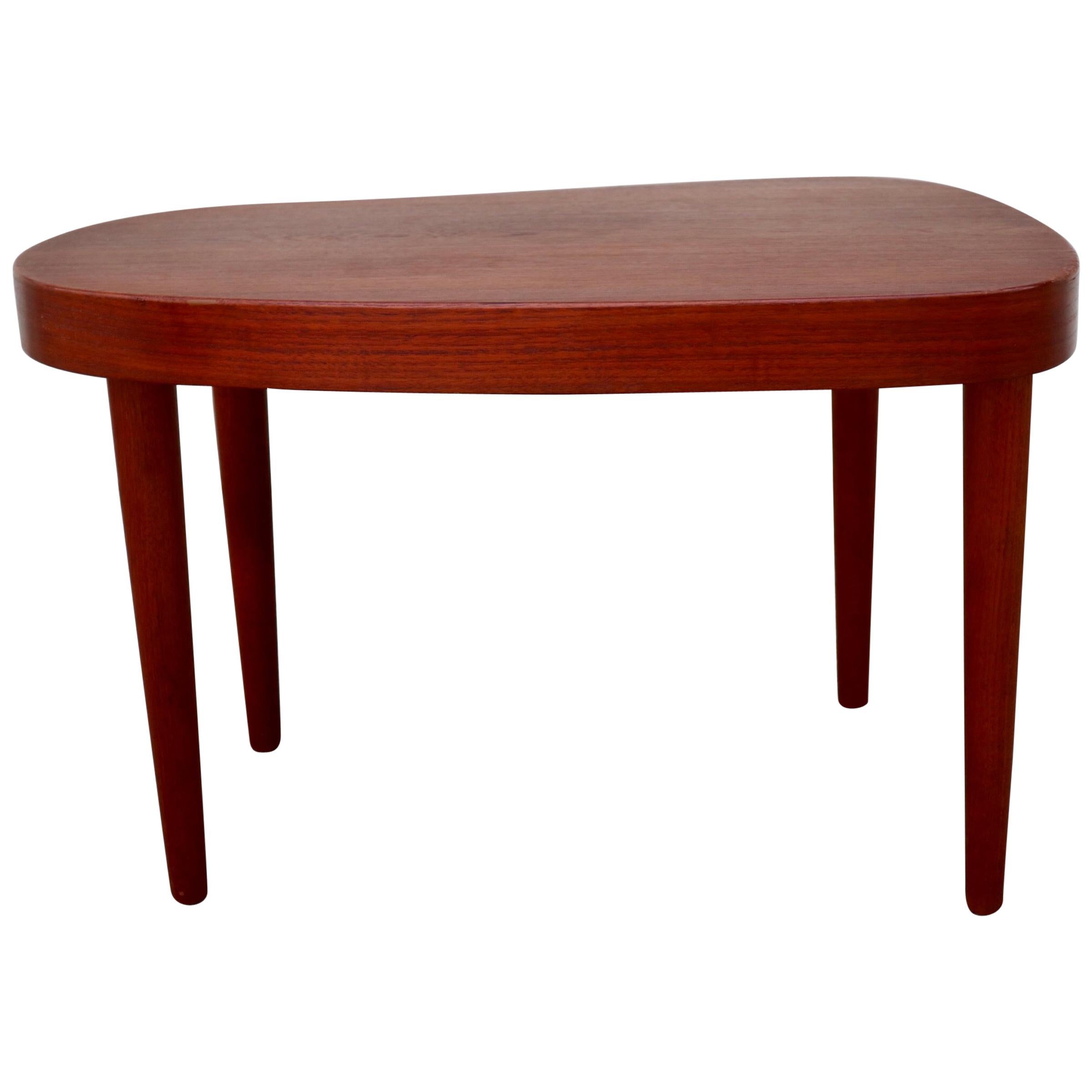 Povl Dinesen Danish Biomorphic Side Table in Teak