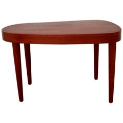 Retro Povl Dinesen Danish Biomorphic Side Table in Teak