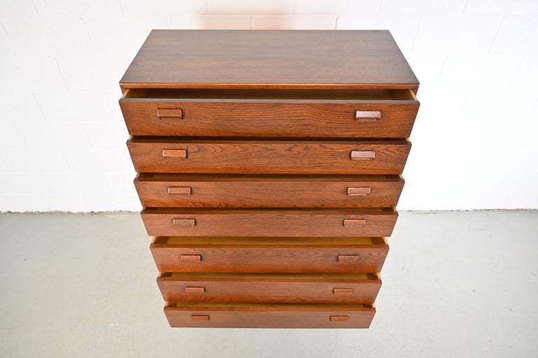 Povl Dinesen Danish Modern Teak Highboy Dresser For Sale at 1stDibs
