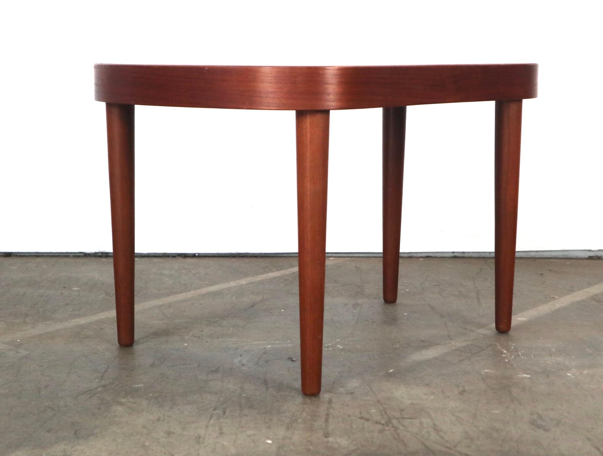 Scandinavian Modern Povl Dinesen Teak Biomorphic Shape Danish Modern Table