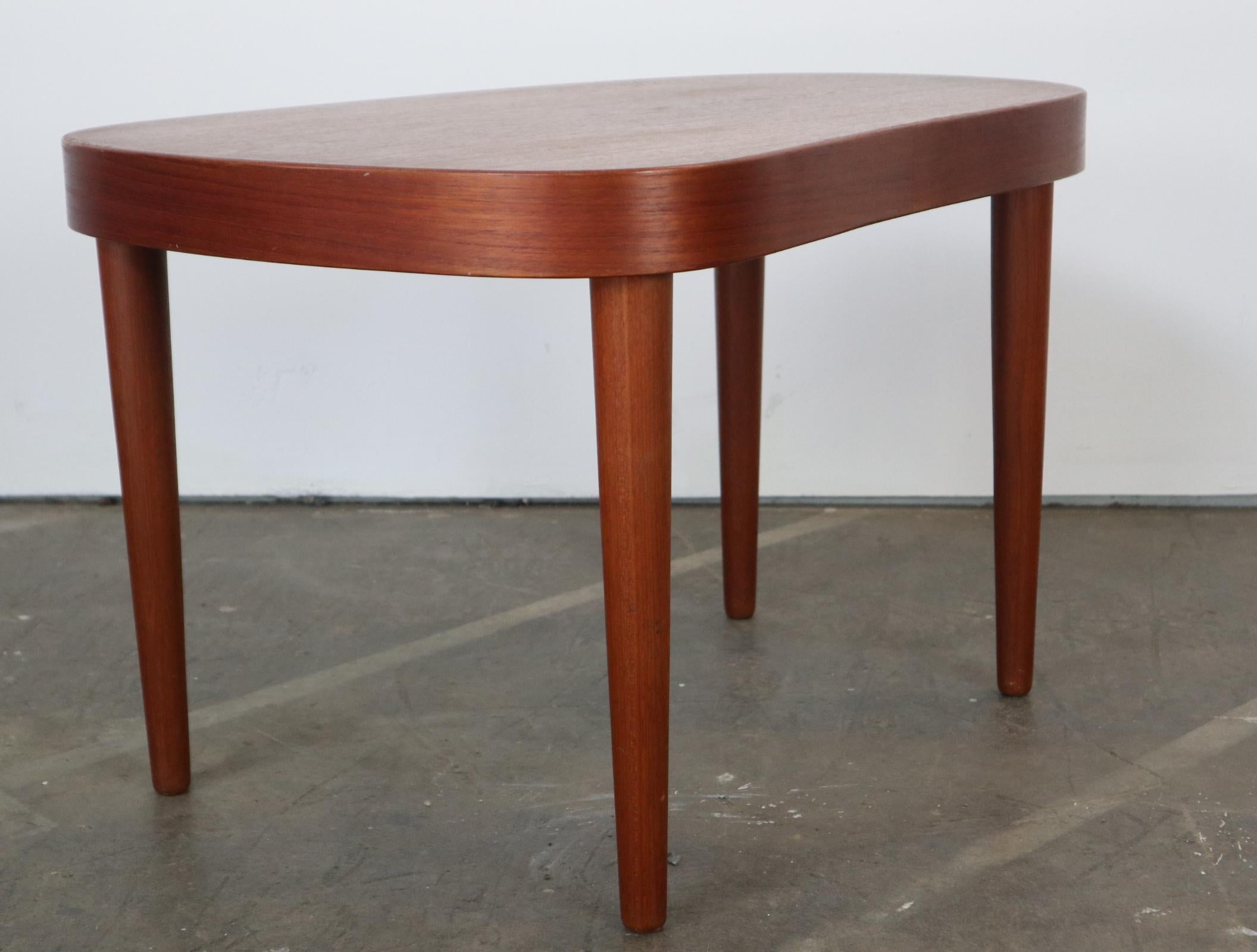 Povl Dinesen Teak Biomorphic Shape Danish Modern Table 1