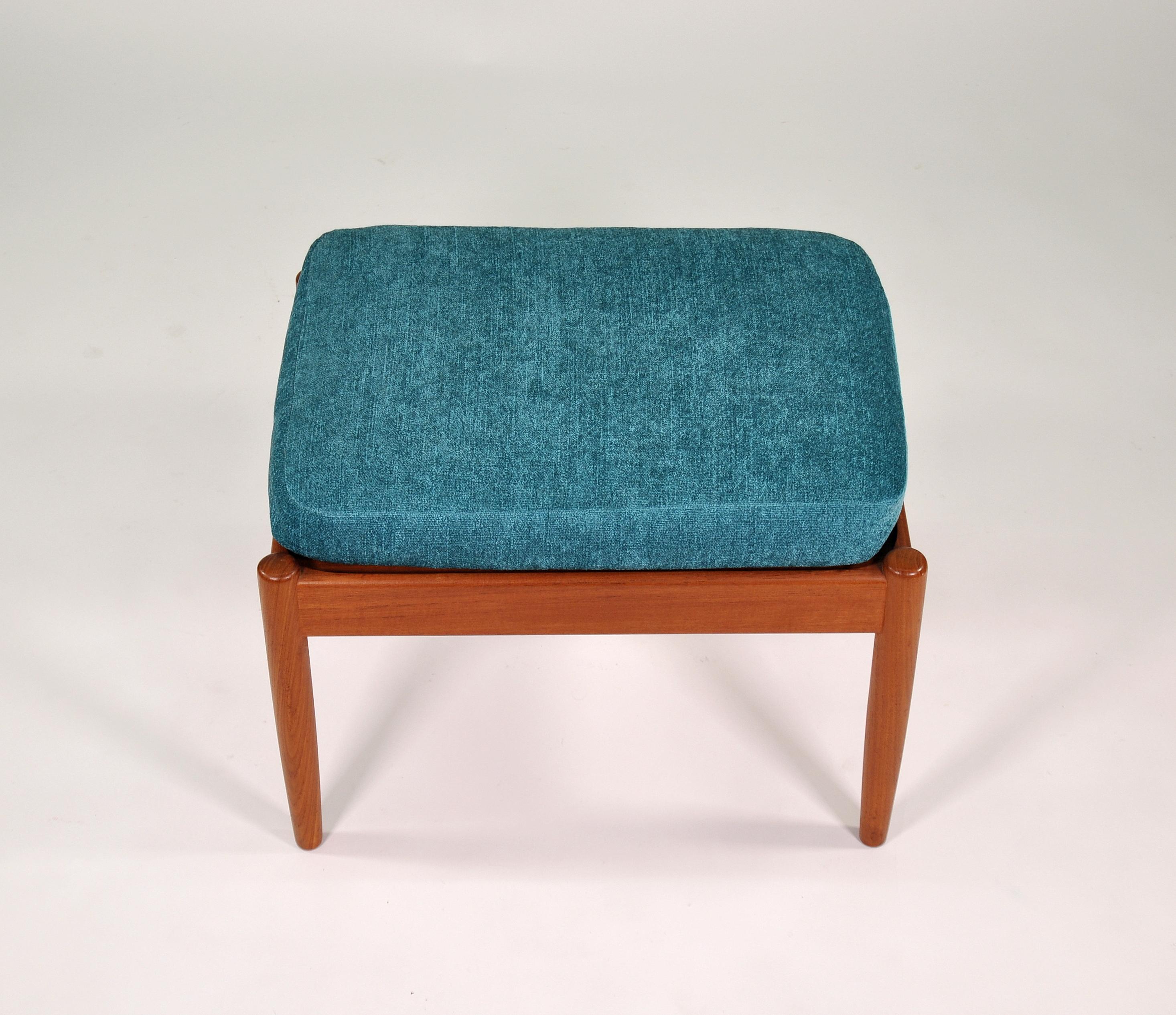 Danish Povl Dinesen Teak Ottoman, Denmark, 1960s