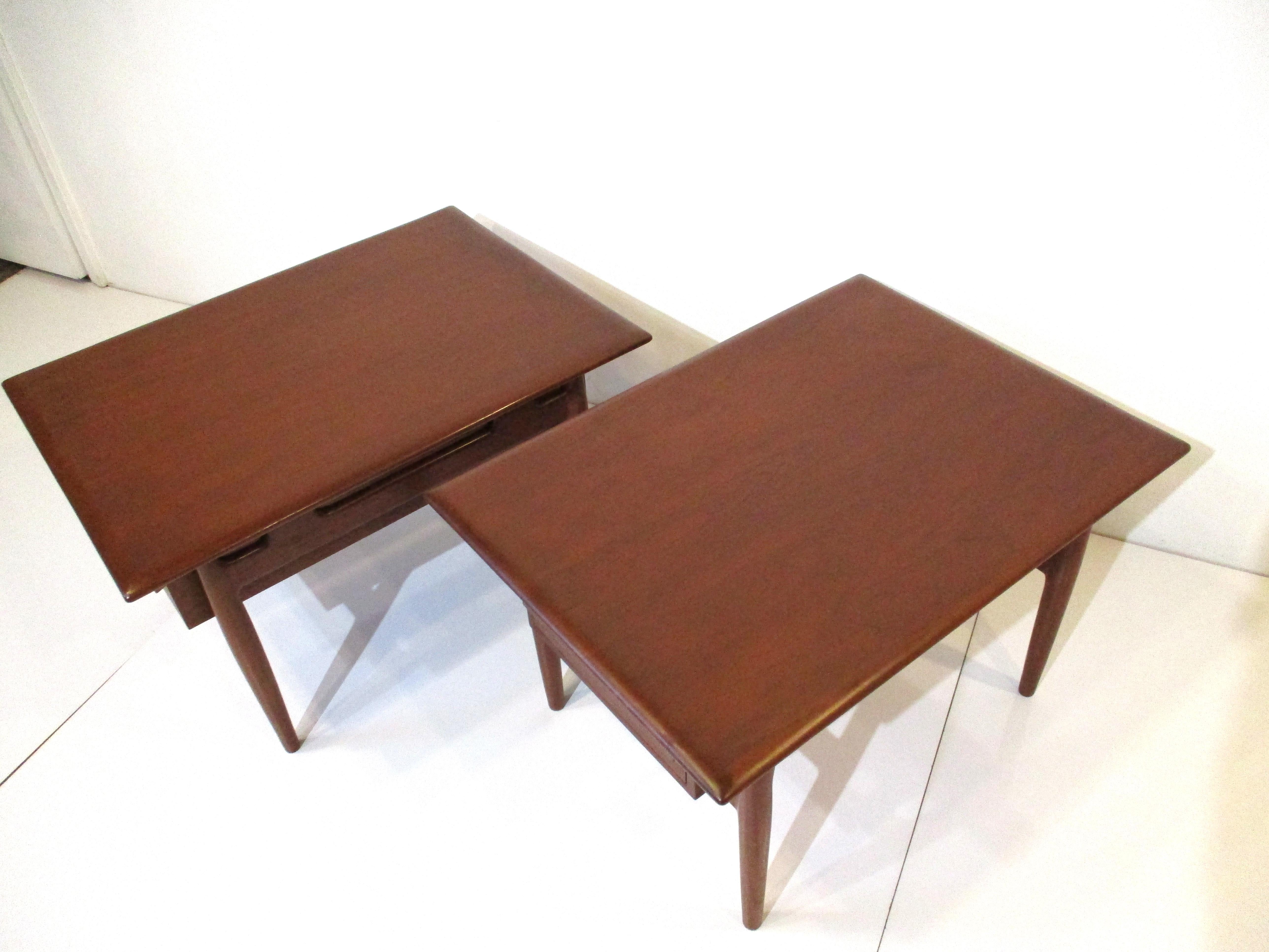 Povl Dinesen Teak Side Tables / Nightstands Denmark For Sale 4