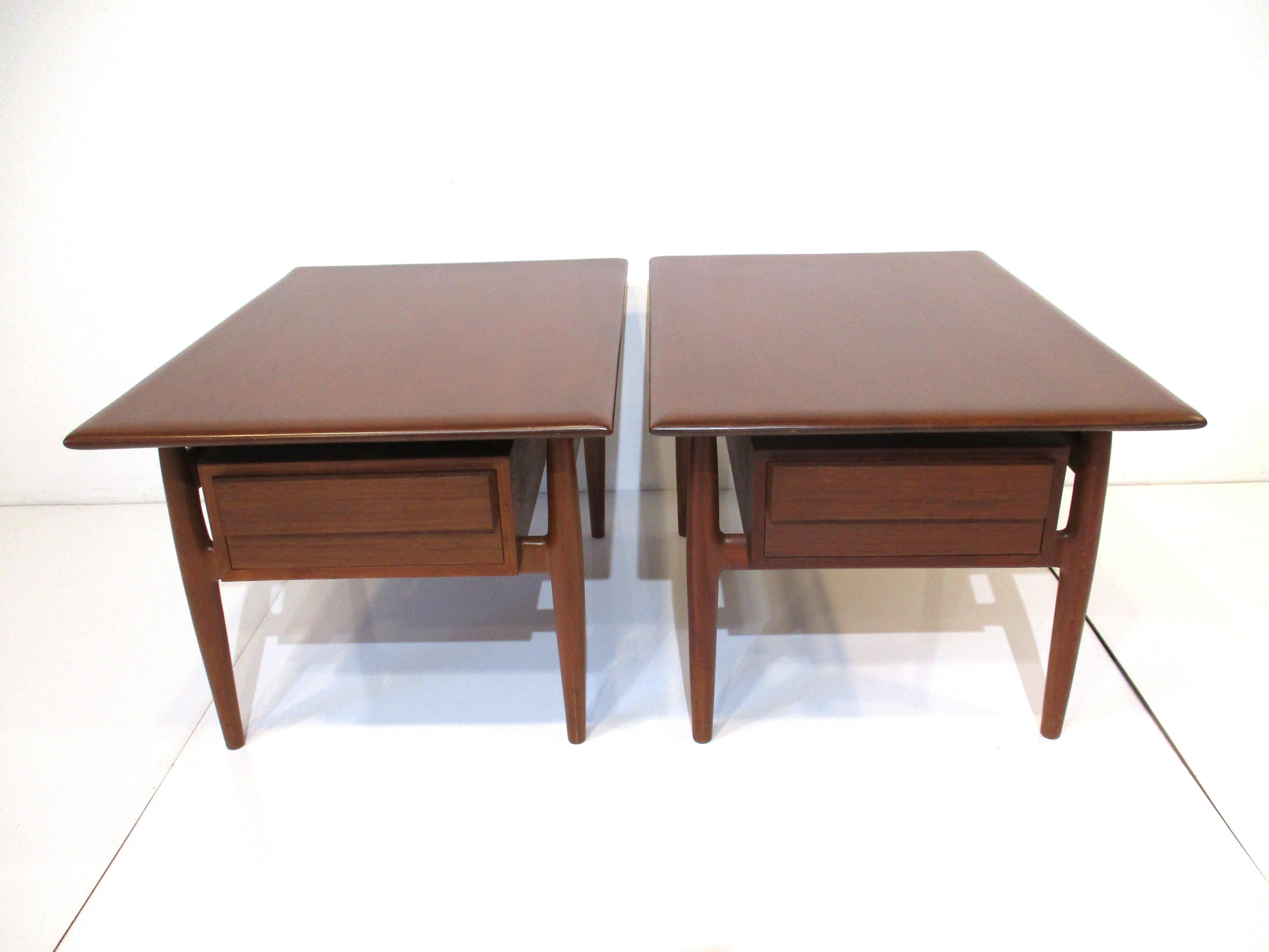 Povl Dinesen Teak Side Tables / Nightstands Denmark For Sale 8