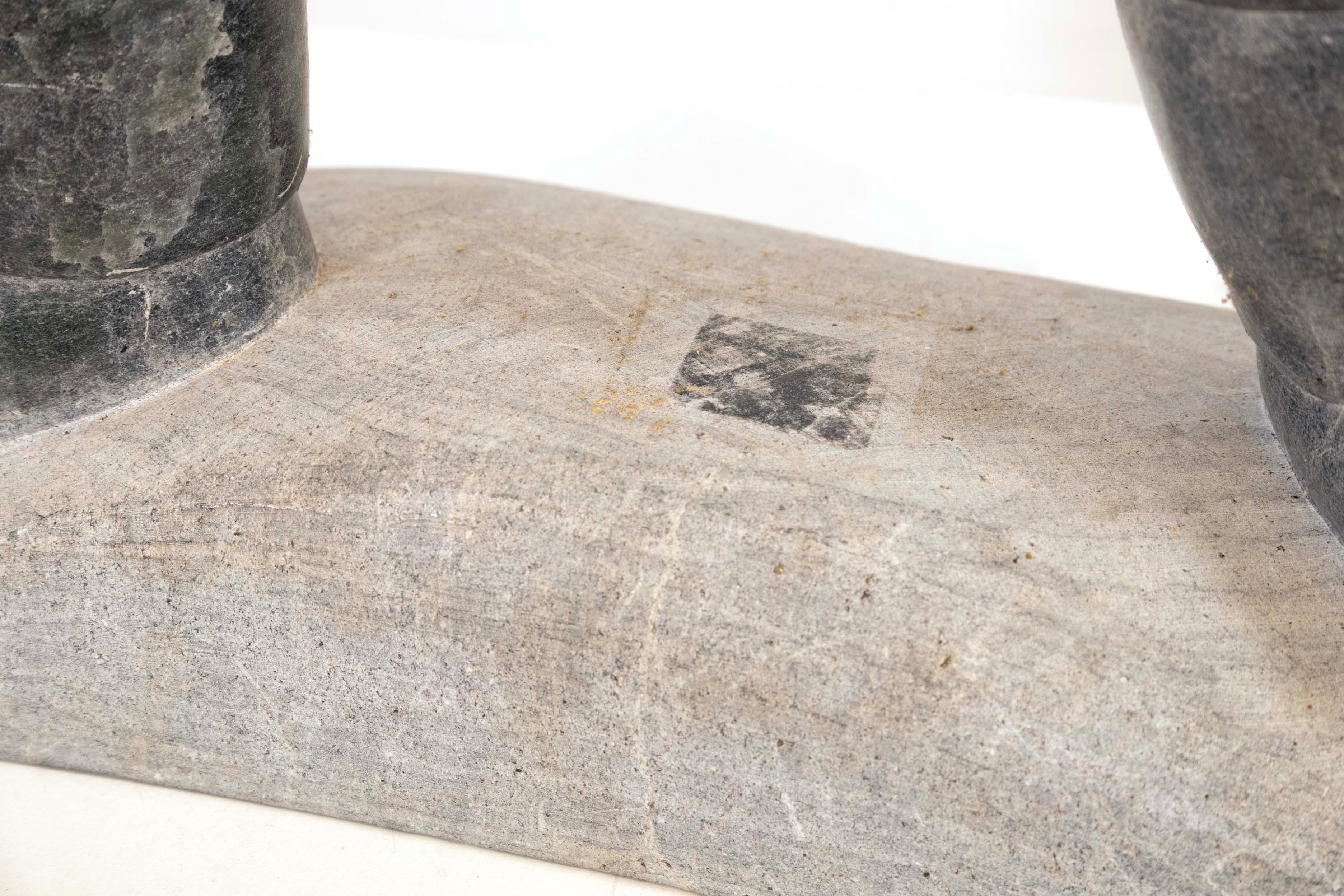 Povungnituk Hunter Inuit Figurative Soapstone Carving Sculpture Quebec Canadian 3