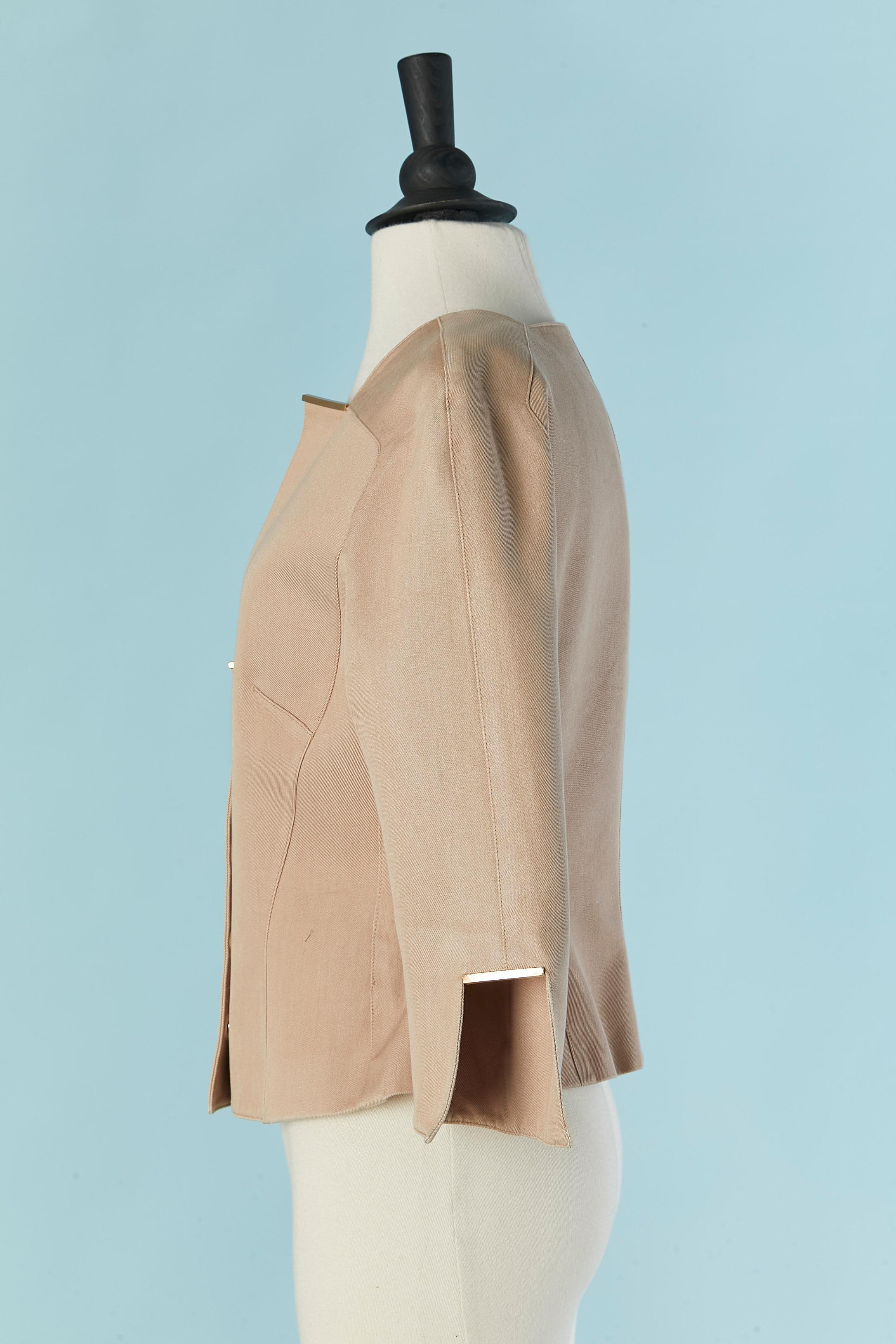 Giacca in cotone beige cipria Thierry Mugler Couture In condizioni ottime in vendita a Saint-Ouen-Sur-Seine, FR