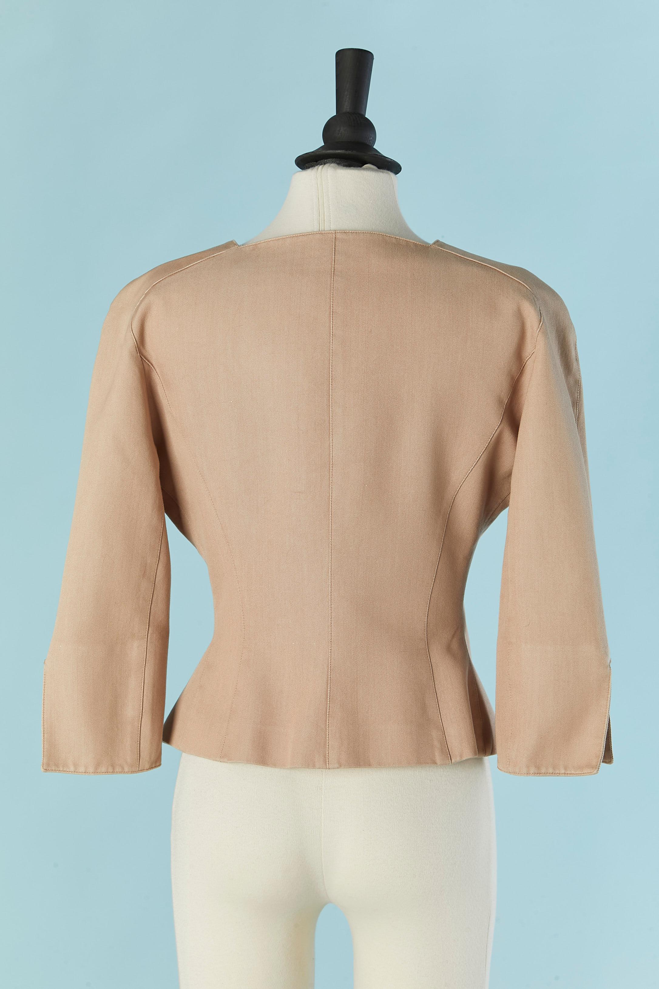 Donna Giacca in cotone beige cipria Thierry Mugler Couture in vendita