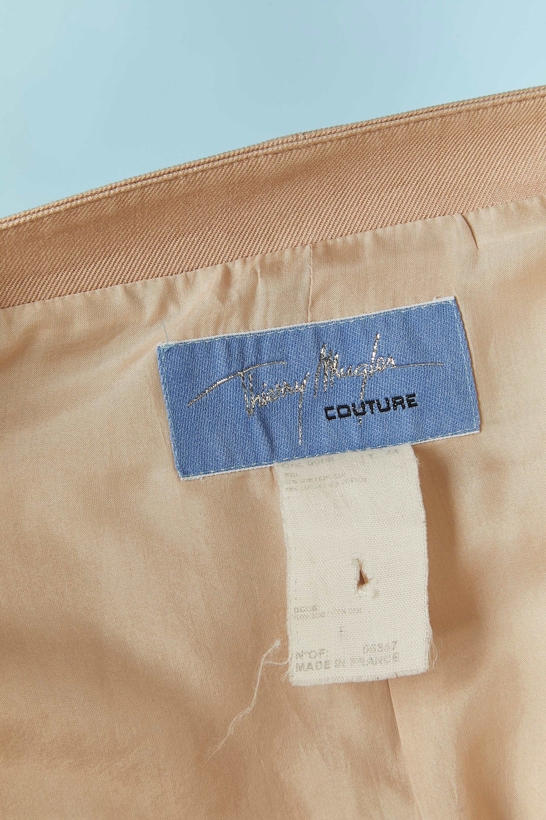 Giacca in cotone beige cipria Thierry Mugler Couture in vendita 3