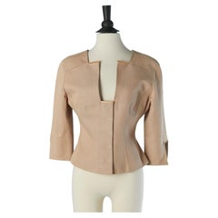 Veste en coton beige poudré THIERRY MUGLER COUTURE
