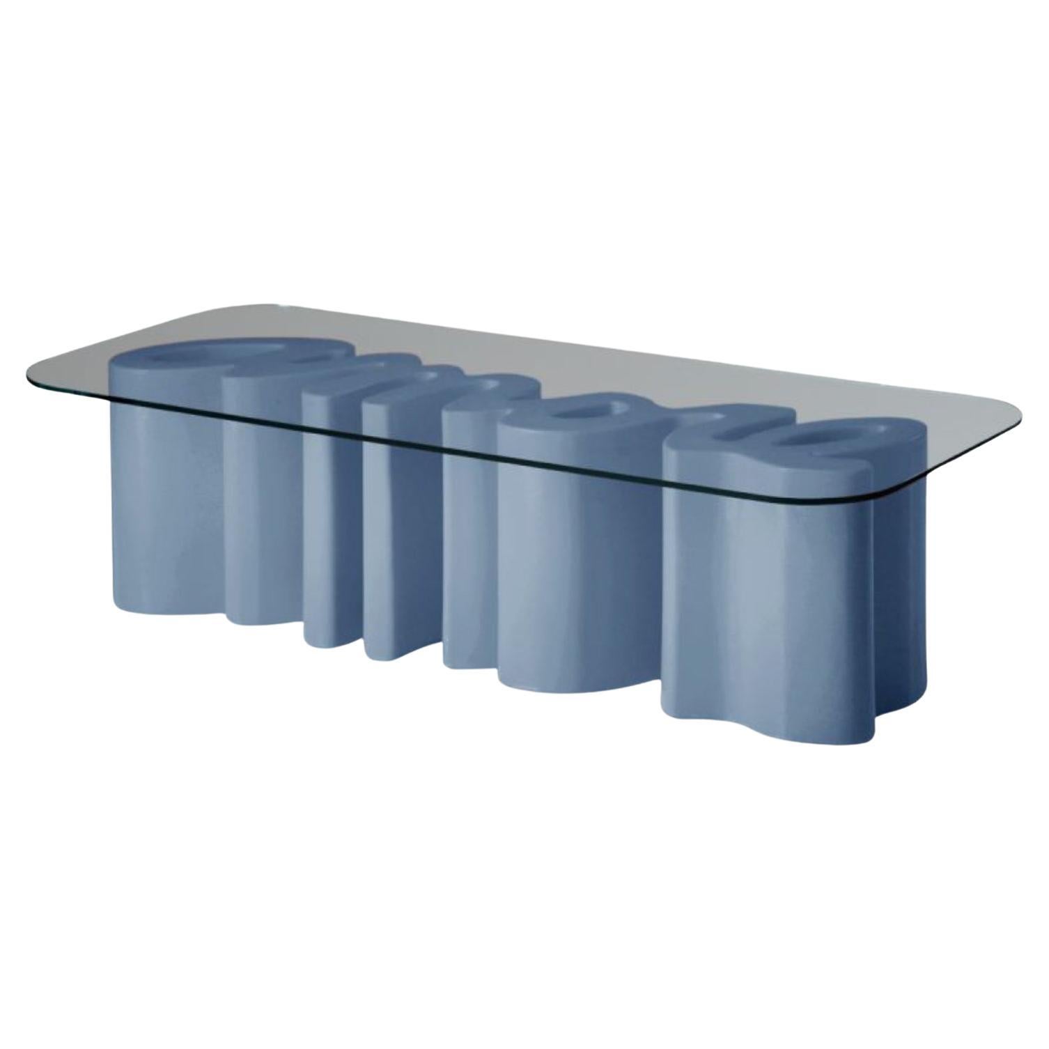Table basse Amore bleu poudré par Giò Colonna Romano