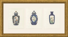 Powder-blue and Gold with Famille Verte, Three Kang-he Plates, 1911