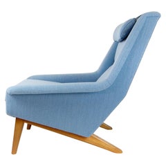 Powder Blue Mid Century Armchair by Folke Ohlsson for Fritz Hansen, Denmark