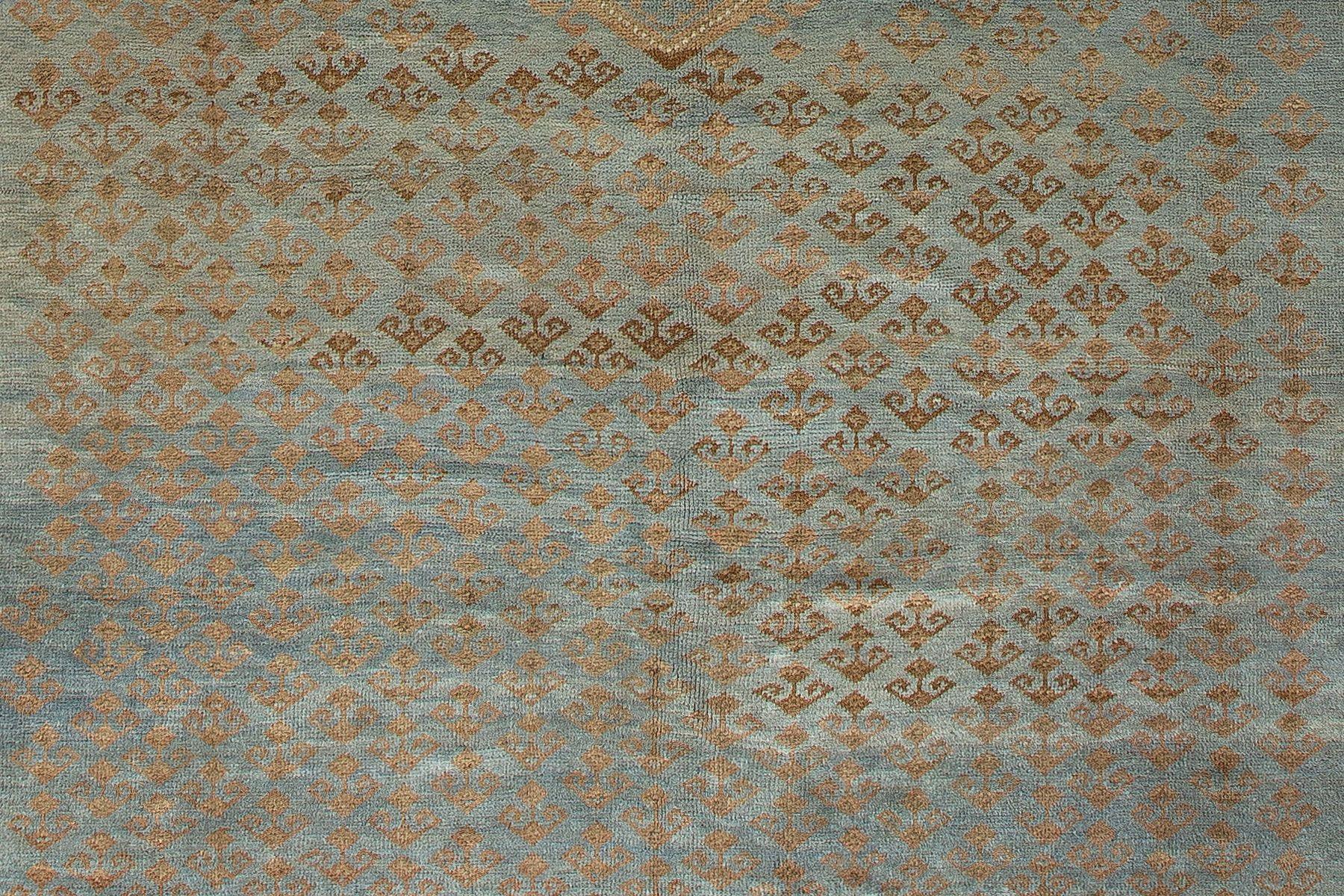 Zabihi Kollektion Pulverblauer Stammeskunst Persischer Kurd Corridor-Teppich im Zustand „Gut“ im Angebot in New York, NY
