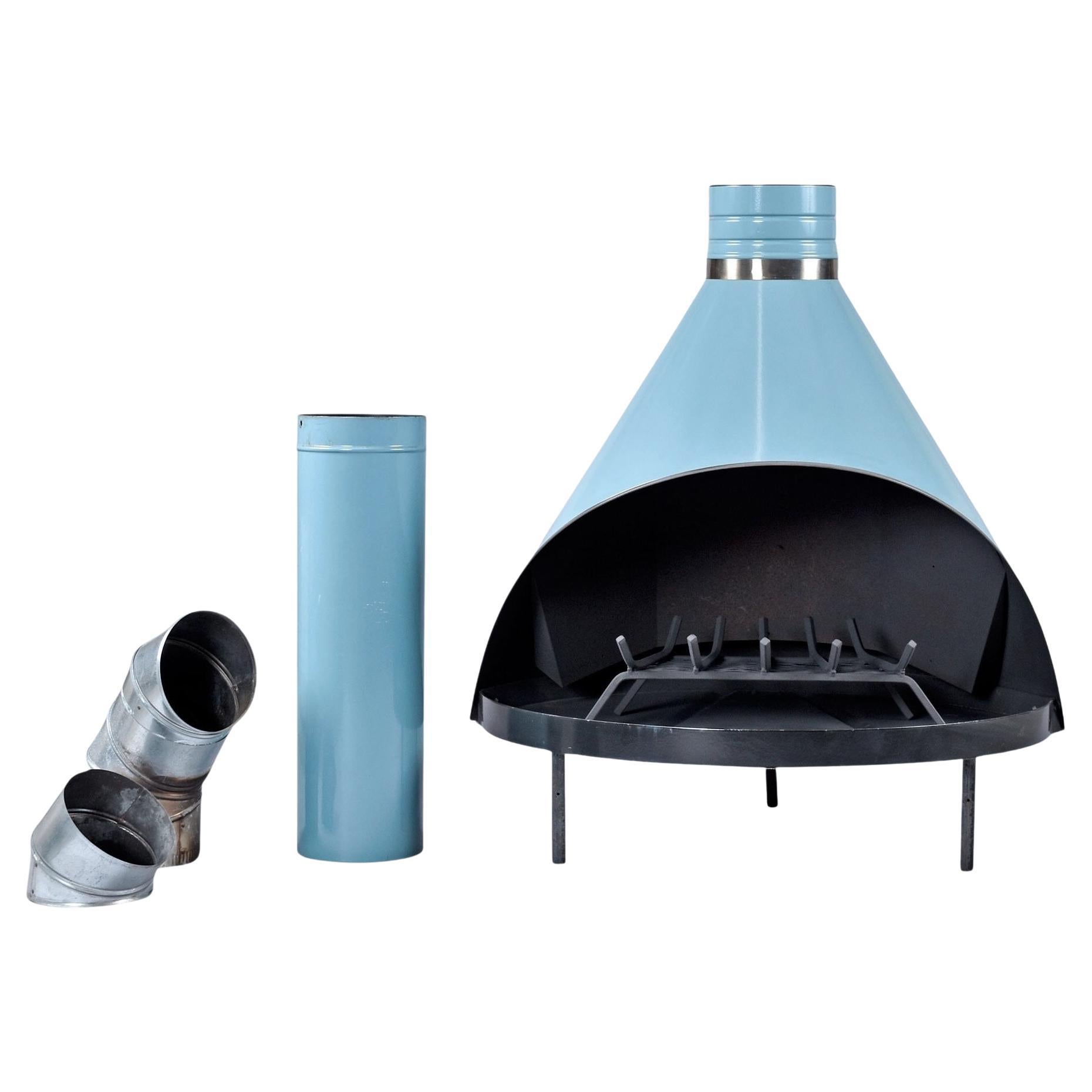 Rare powder blue Mid-Century Modern Preway style Cone Fireplace — A Dream Piece for Designers & Decorators

A true design unicorn, the freestanding cone fireplace is a showstopping Mid-Century Modern icon. This eye-catching fireplace is a dream find