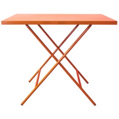 Powder Coated Folding Table, Salmon Pink