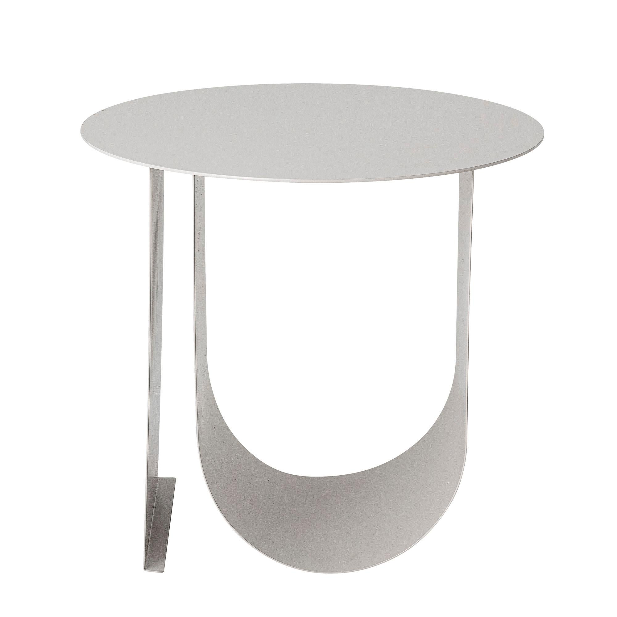 Organic Modern Powder Coated Iron Metal Rounded Base Side Table