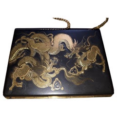 Antique Powder Compact In The Style Of Komai, Meiji Era Japan