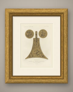 Powder Flask of the Emperor Charles the Fifth, Antique Print, 1851