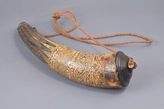Powder Horn, Horn, Metal, Etc., Spain, 1847